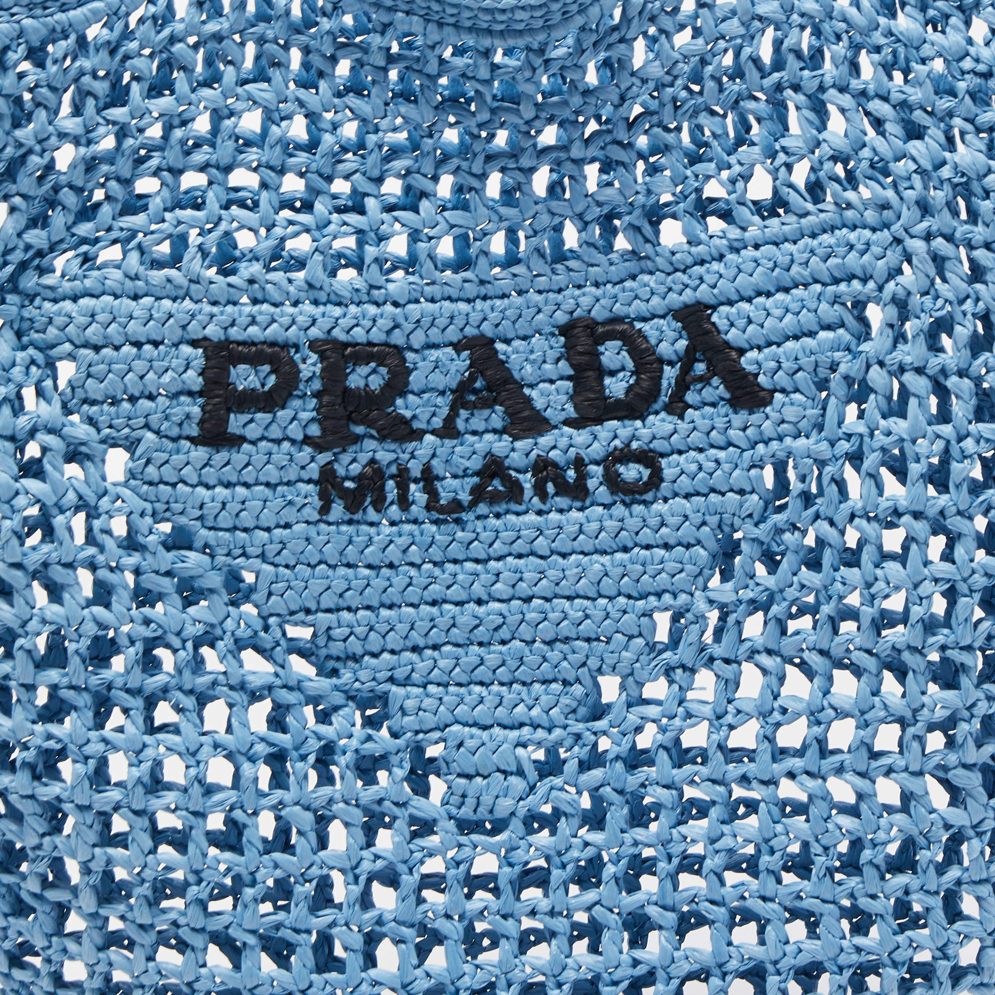 Prada White Crochet Tote Bag - Wyld Blue