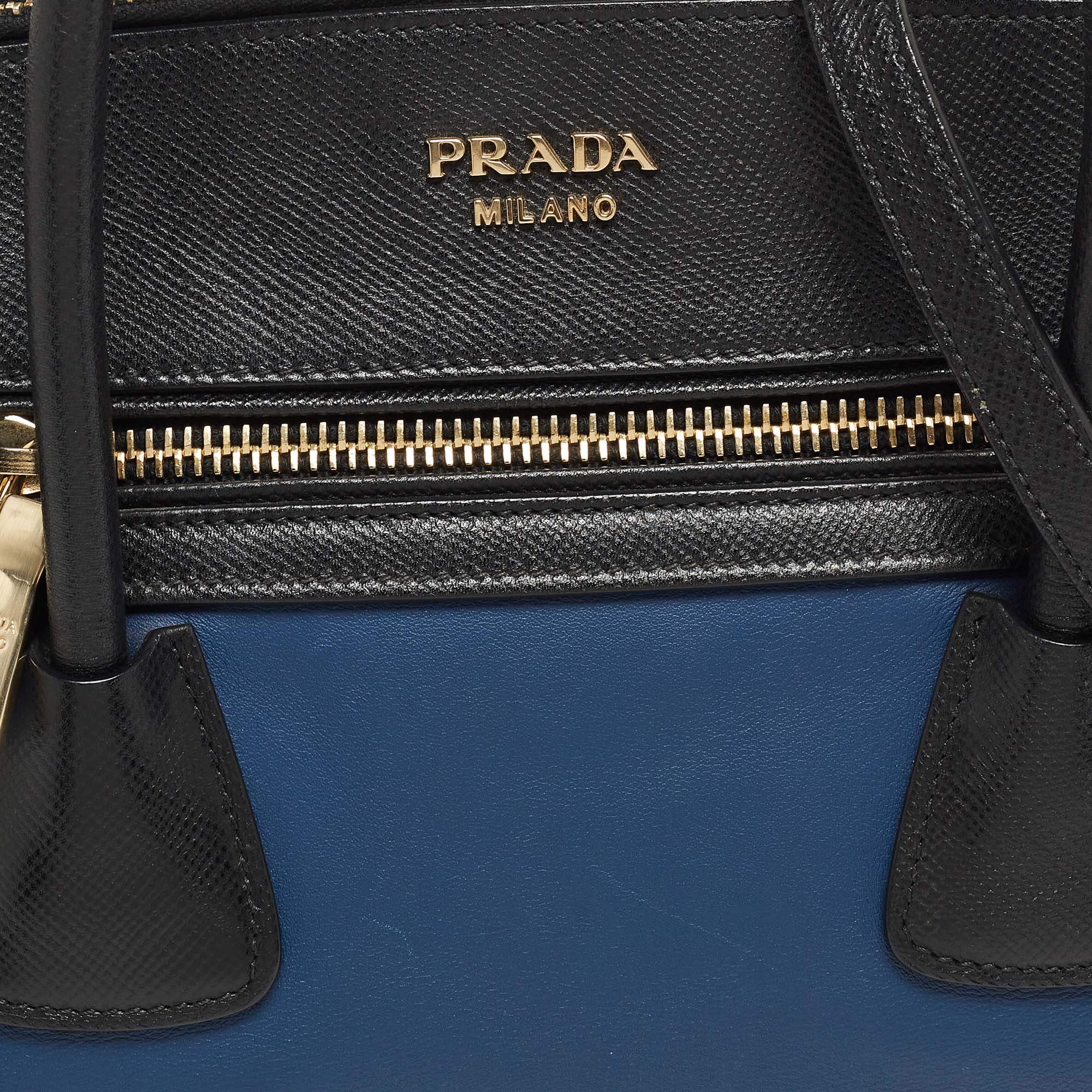 Prada Saffiano Blue Leather ref.397012 - Joli Closet