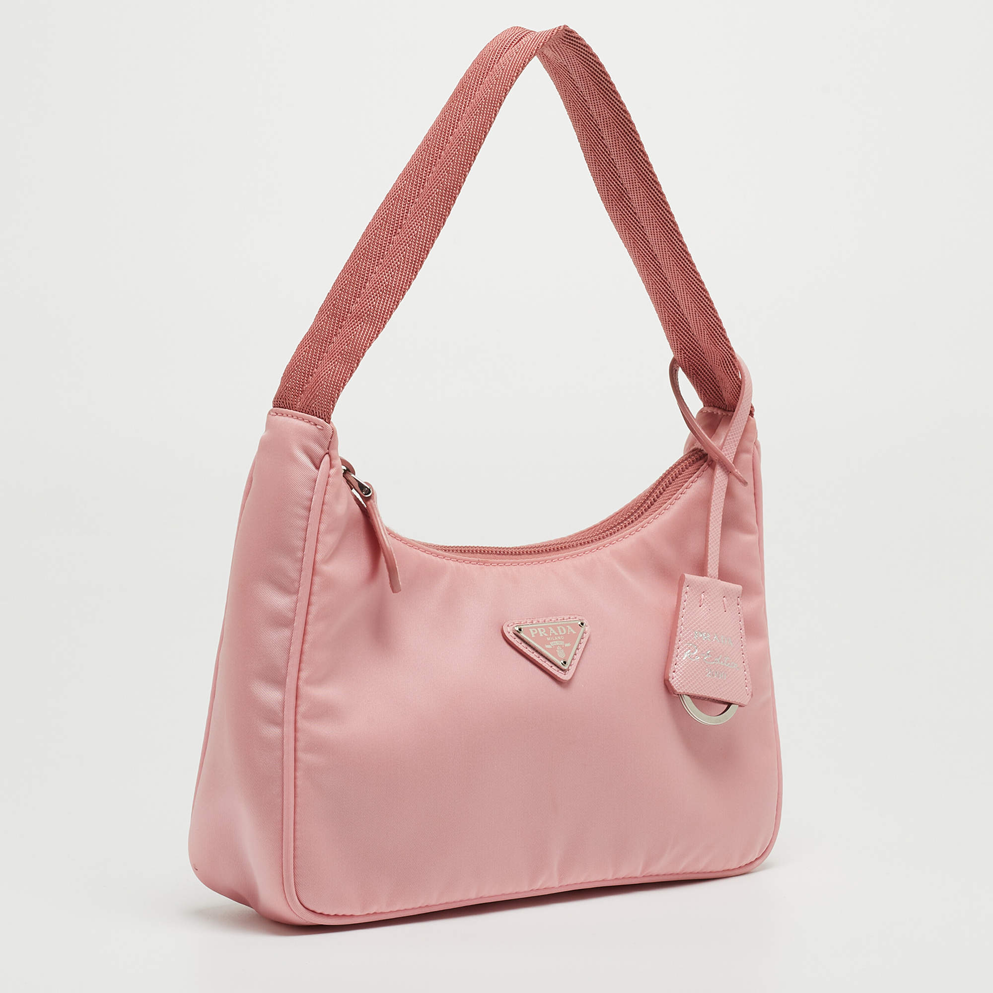 Prada Duet Re-Nylon Shoulder Bag - Pink