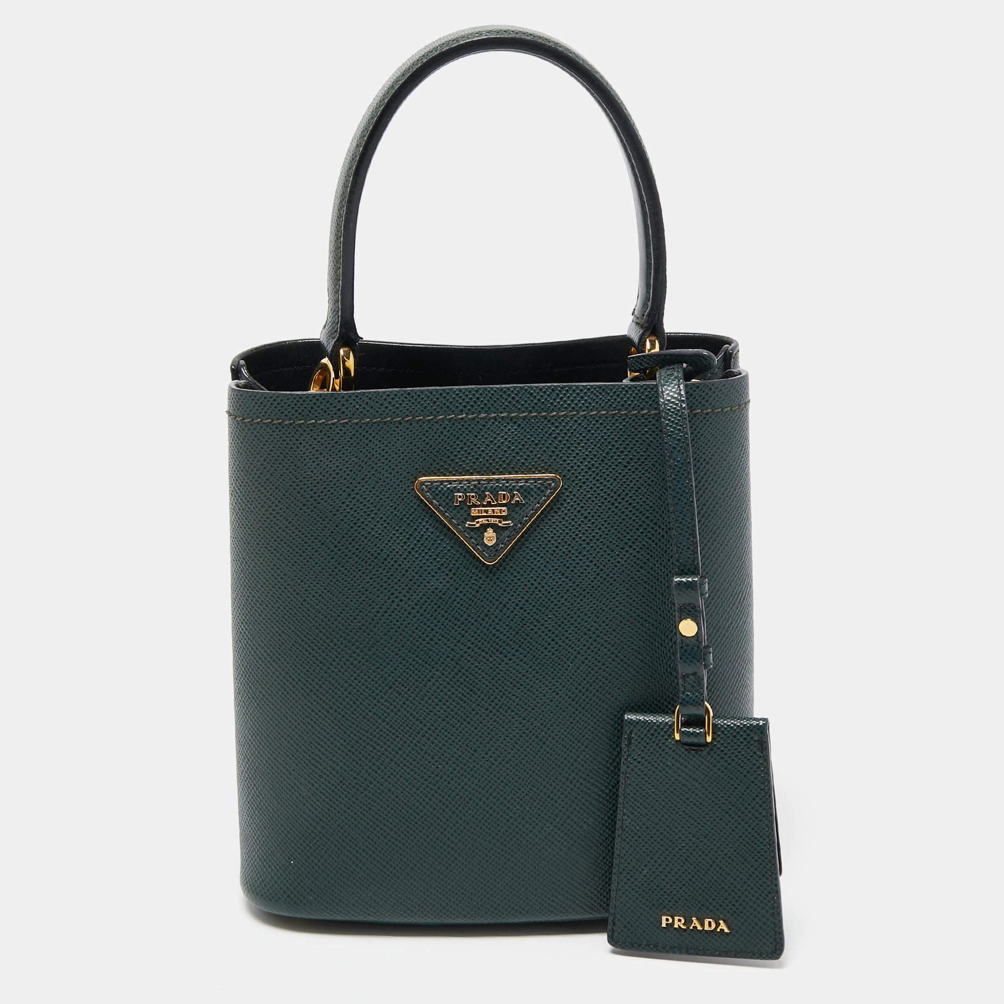 Aquamarine/jade Green Small Prada Galleria Saffiano Special Edition Bag |  PRADA