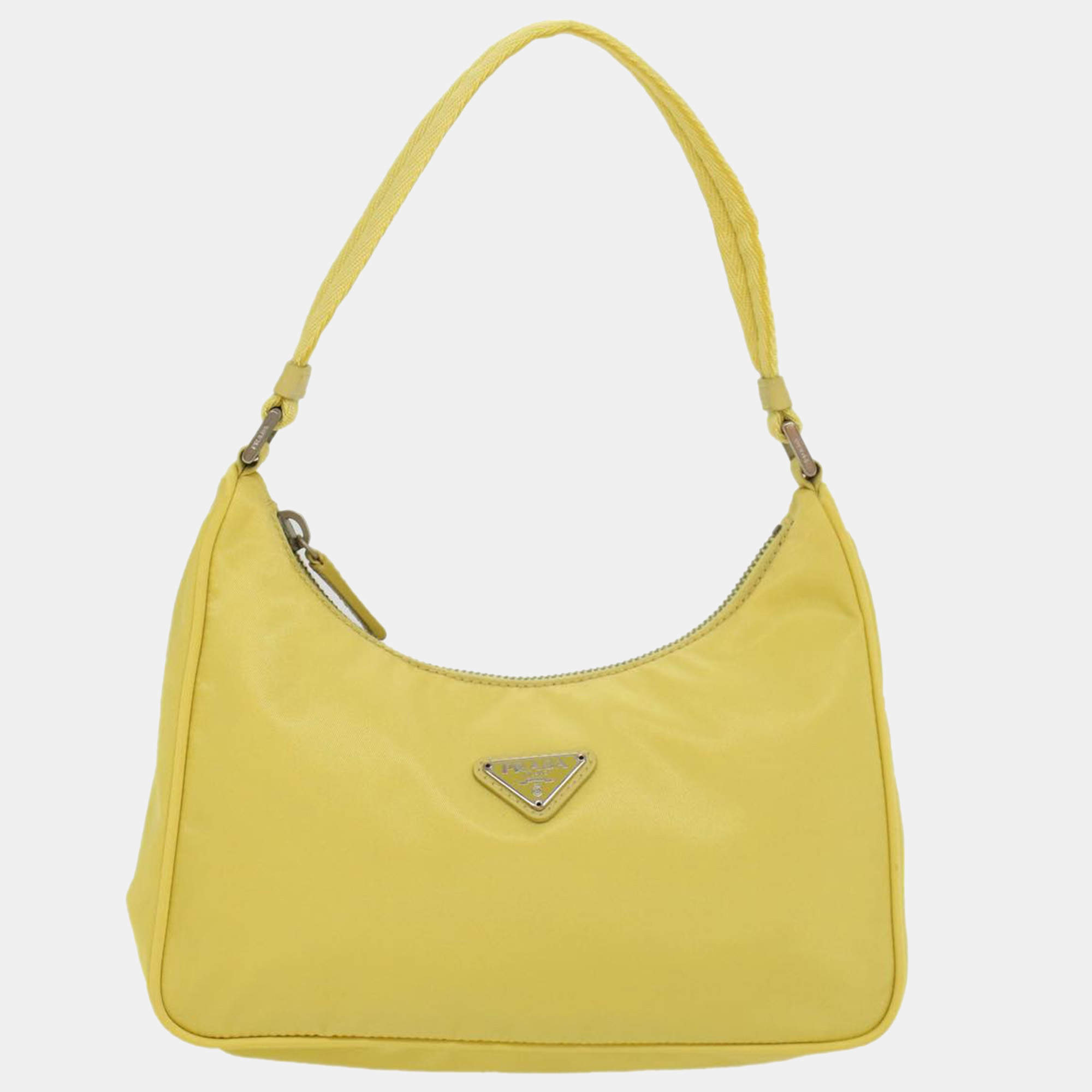 Prada Yellow Nylon/Tessuto Shoulder Bag Prada | TLC