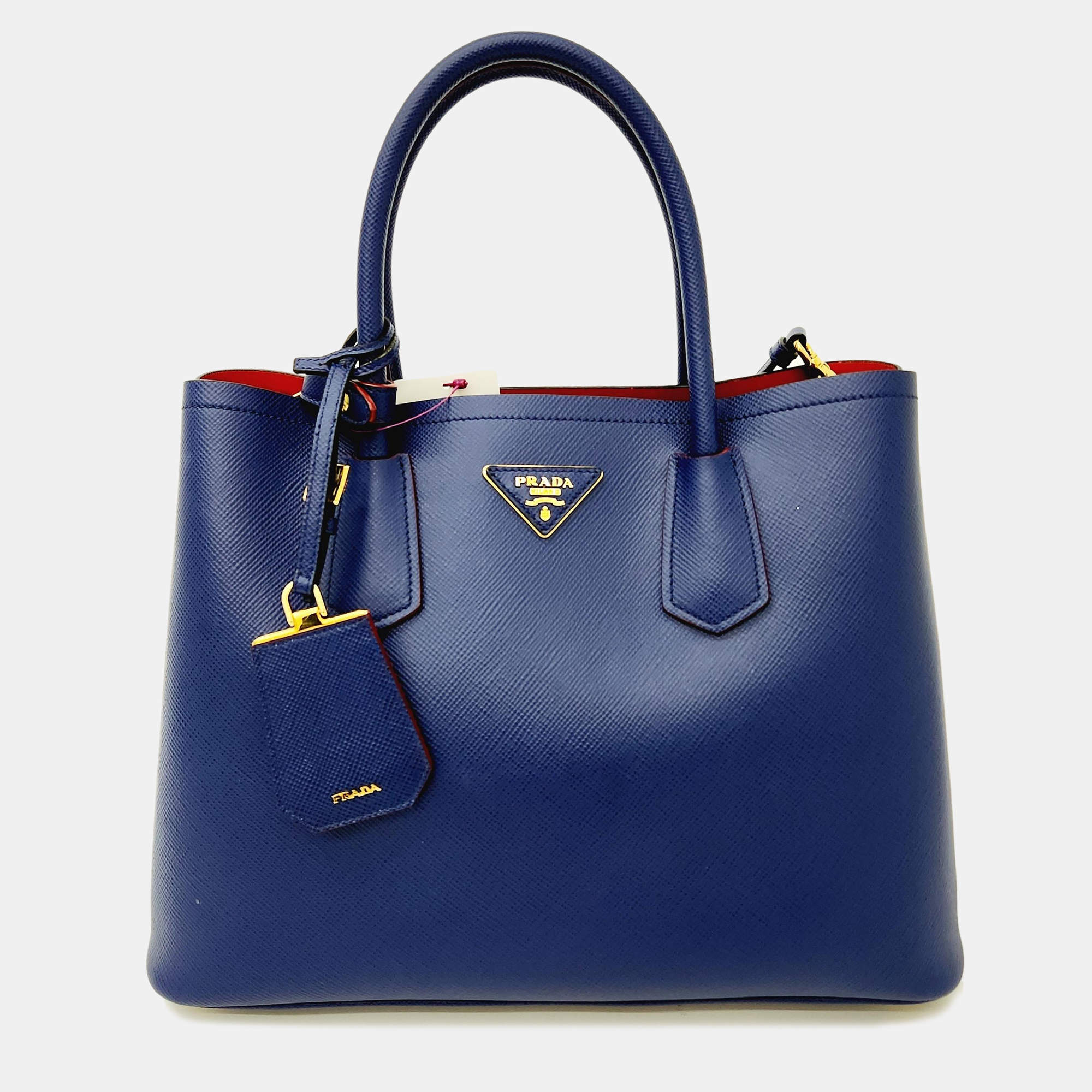 Prada Saffiano Dublé  Tote and Shoulder Bag