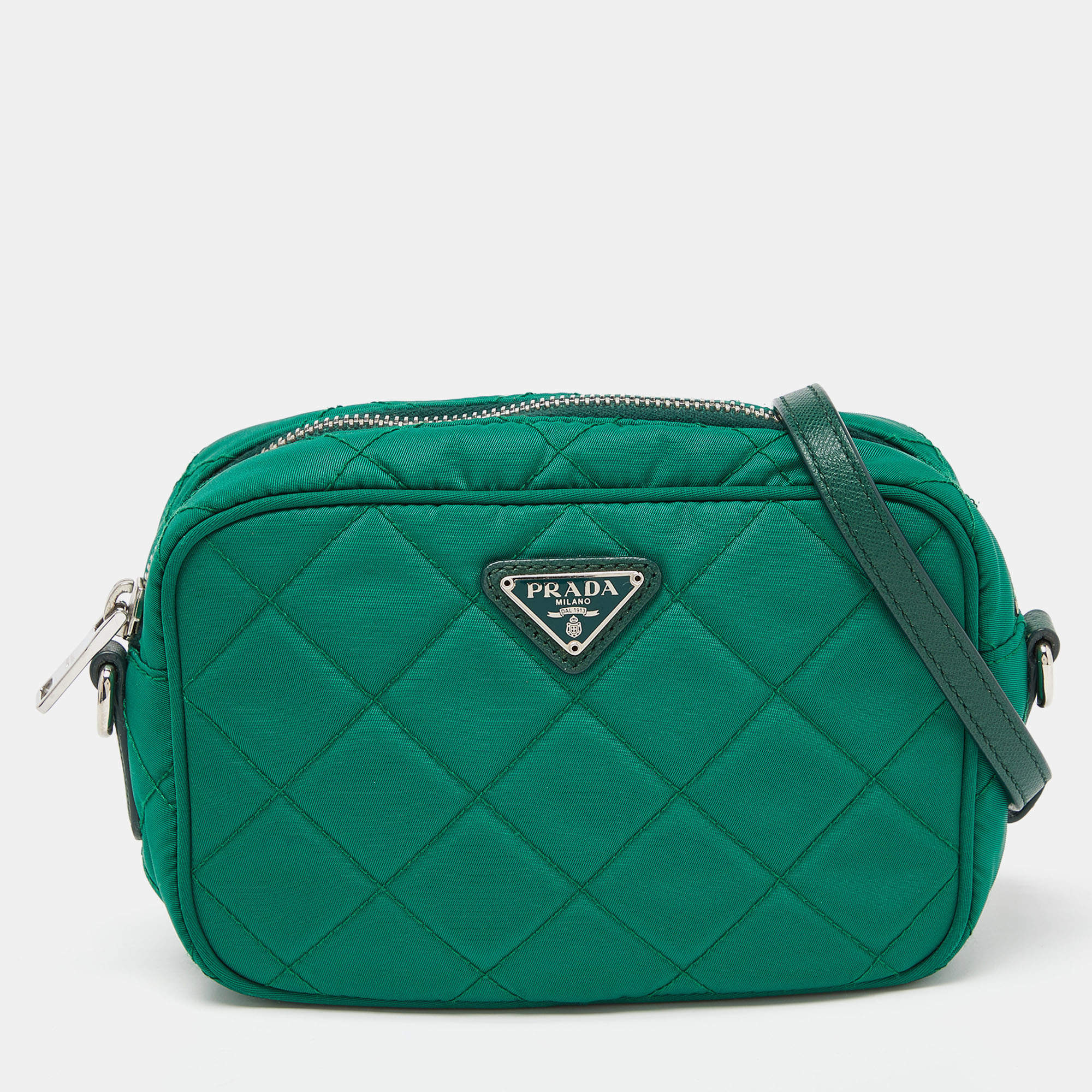 Emerald Green Prada Re-edition 2005 Saffiano Leather Bag | PRADA