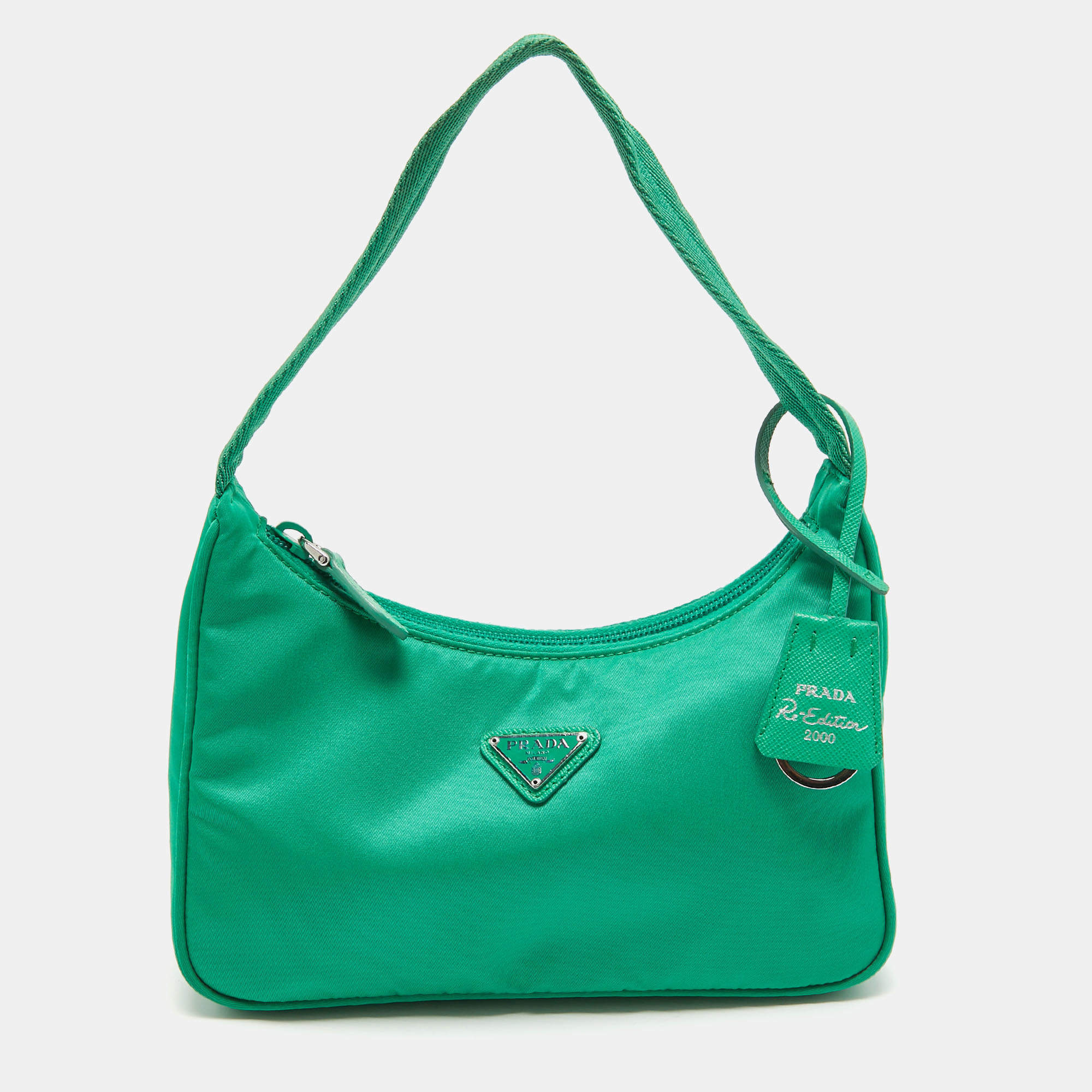 Prada Green Nylon Mini Re-Edition 2000 Shoulder Bag