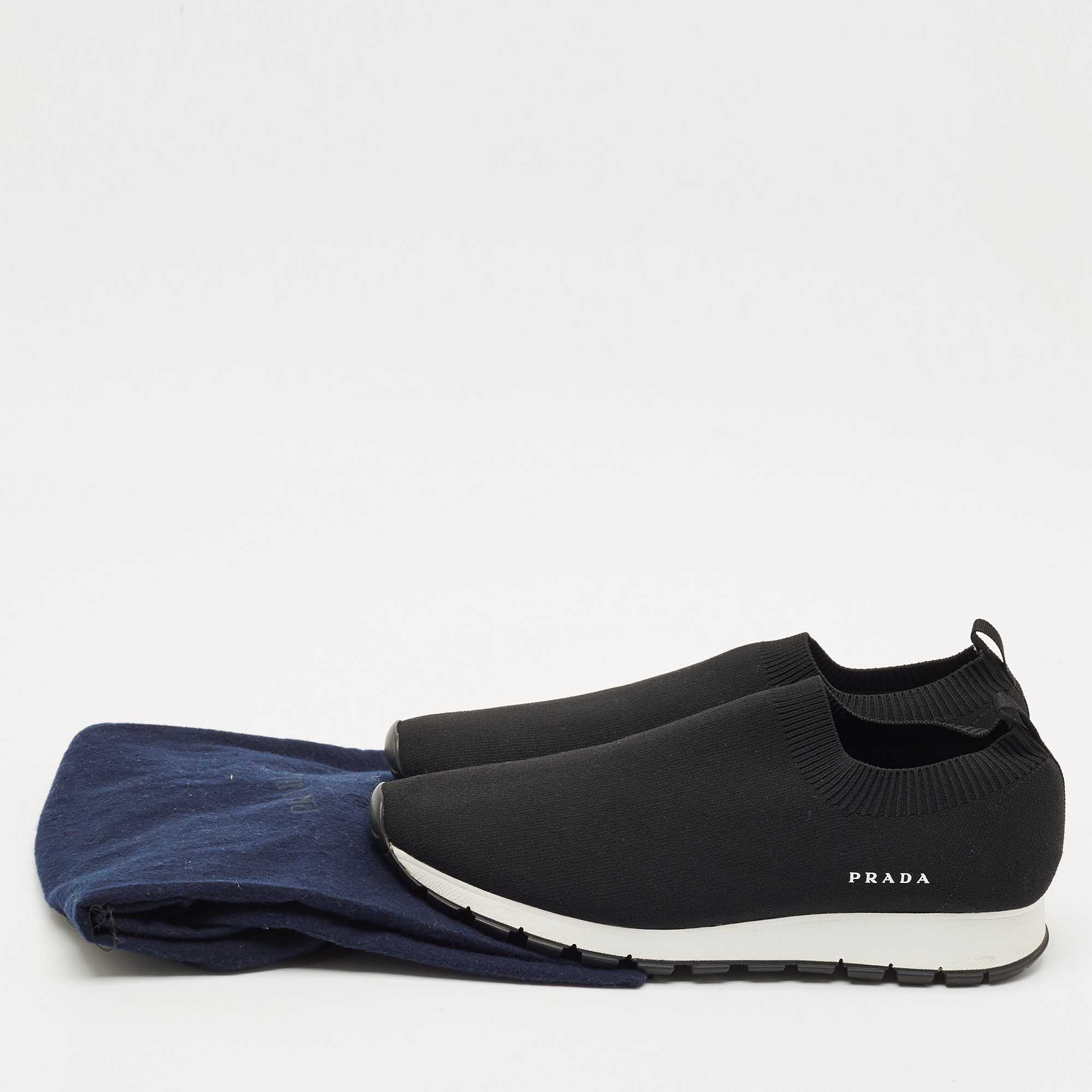 スニーカー PRADA**Slip-on sneakers**Black Prada Black Leather Studded Slip On Sneakers Size 40 Prada | TLC