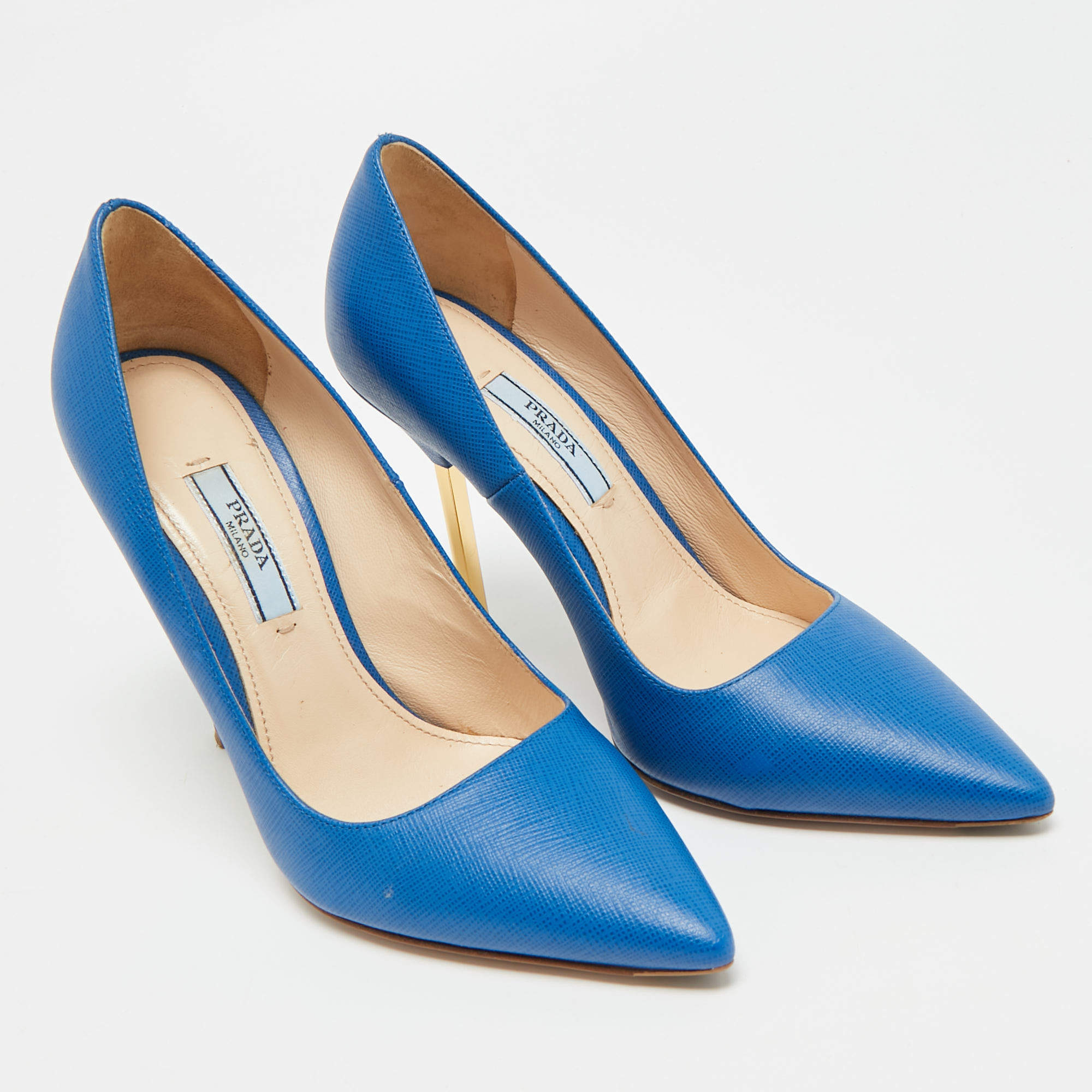 Prada Black Leather Block Heel Square Toe Pumps Size 36 Prada | TLC