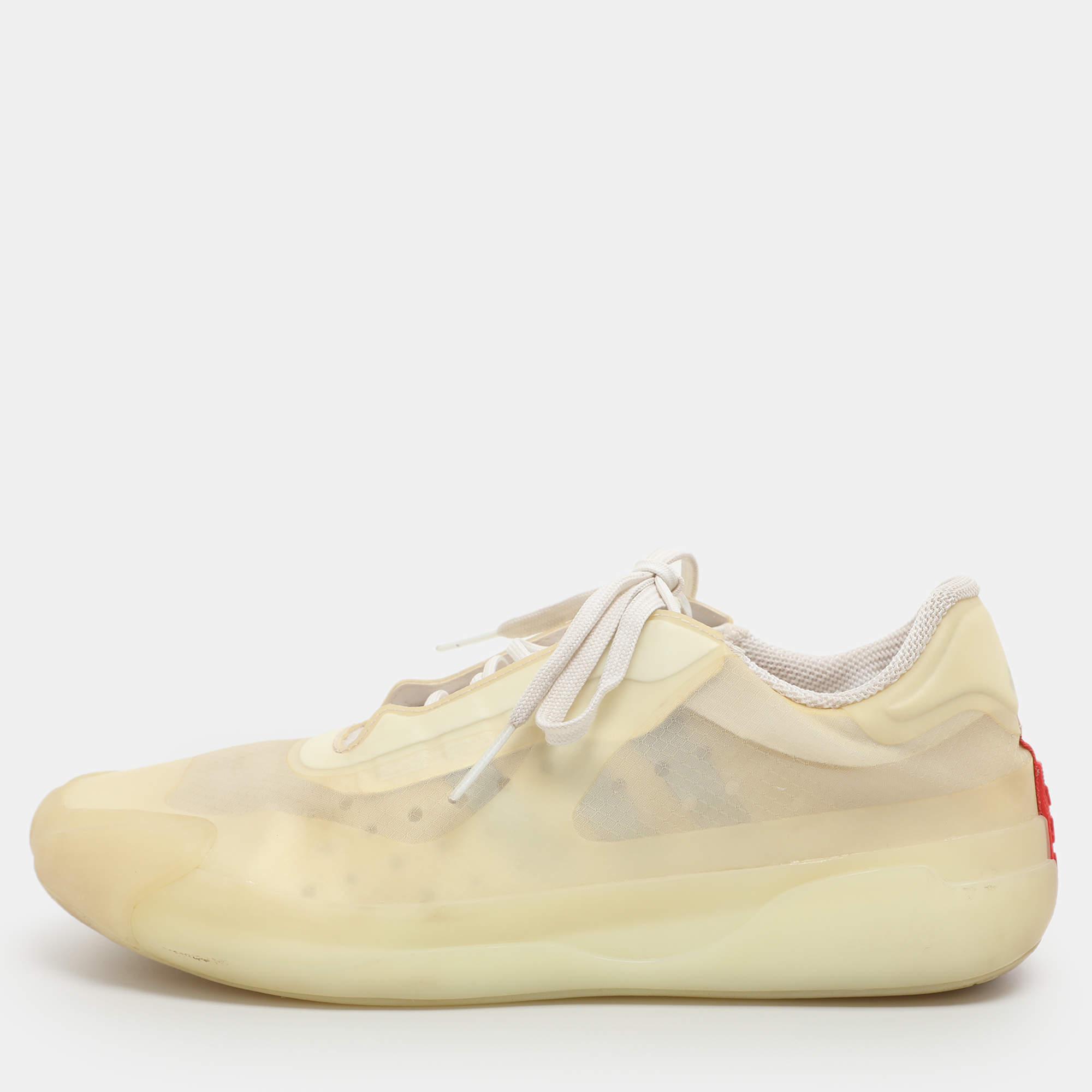 مملوكة مسبقًا Prada x Adidas Luna Rossa Size 40 2/3 Beige Nylon Sneakers