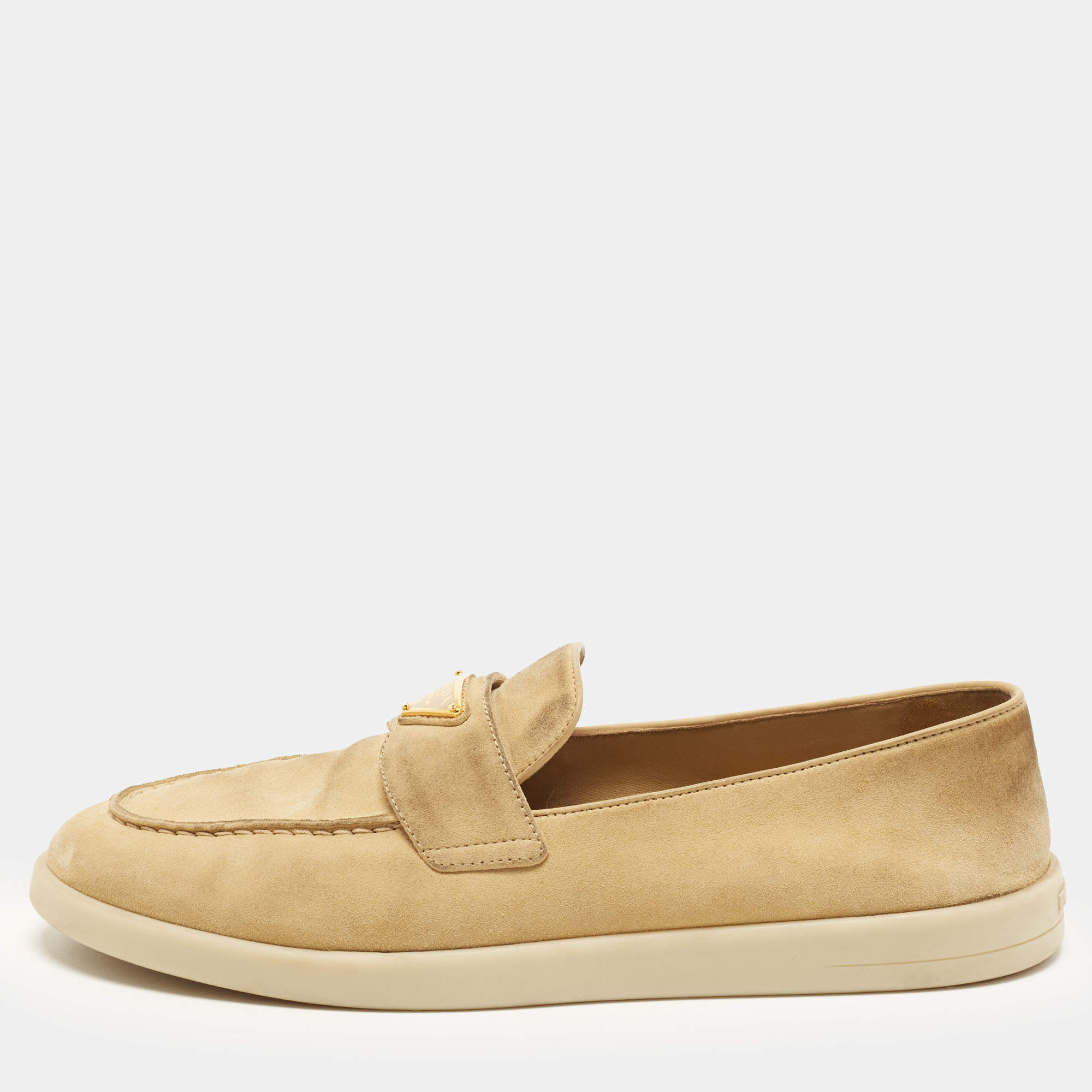مملوكة مسبقًا Prada Saint Tropez Size 39 Beige Suede Loafers