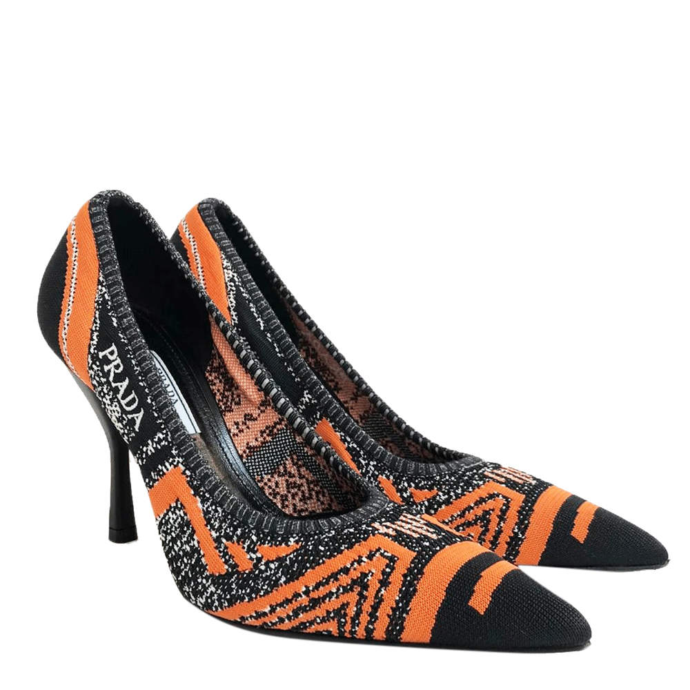 prada orange heels