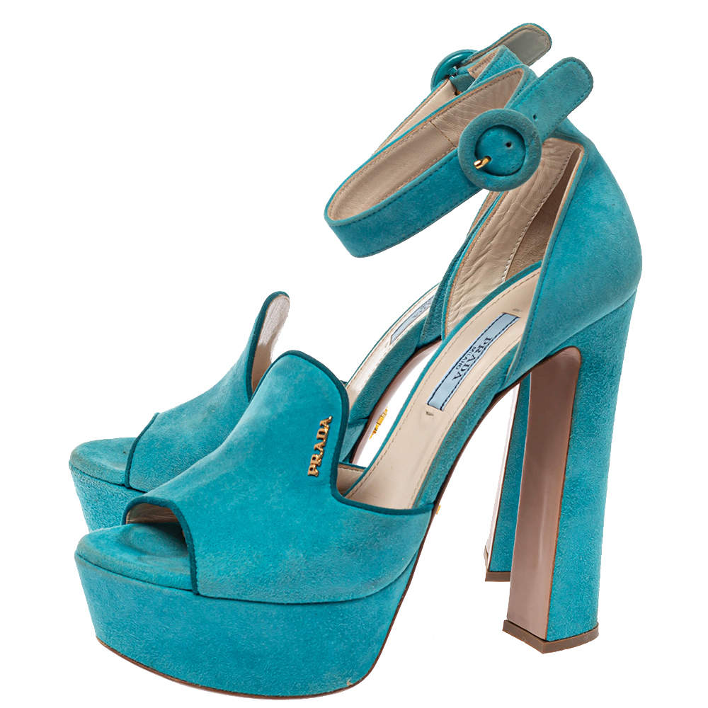 teal platform shoes