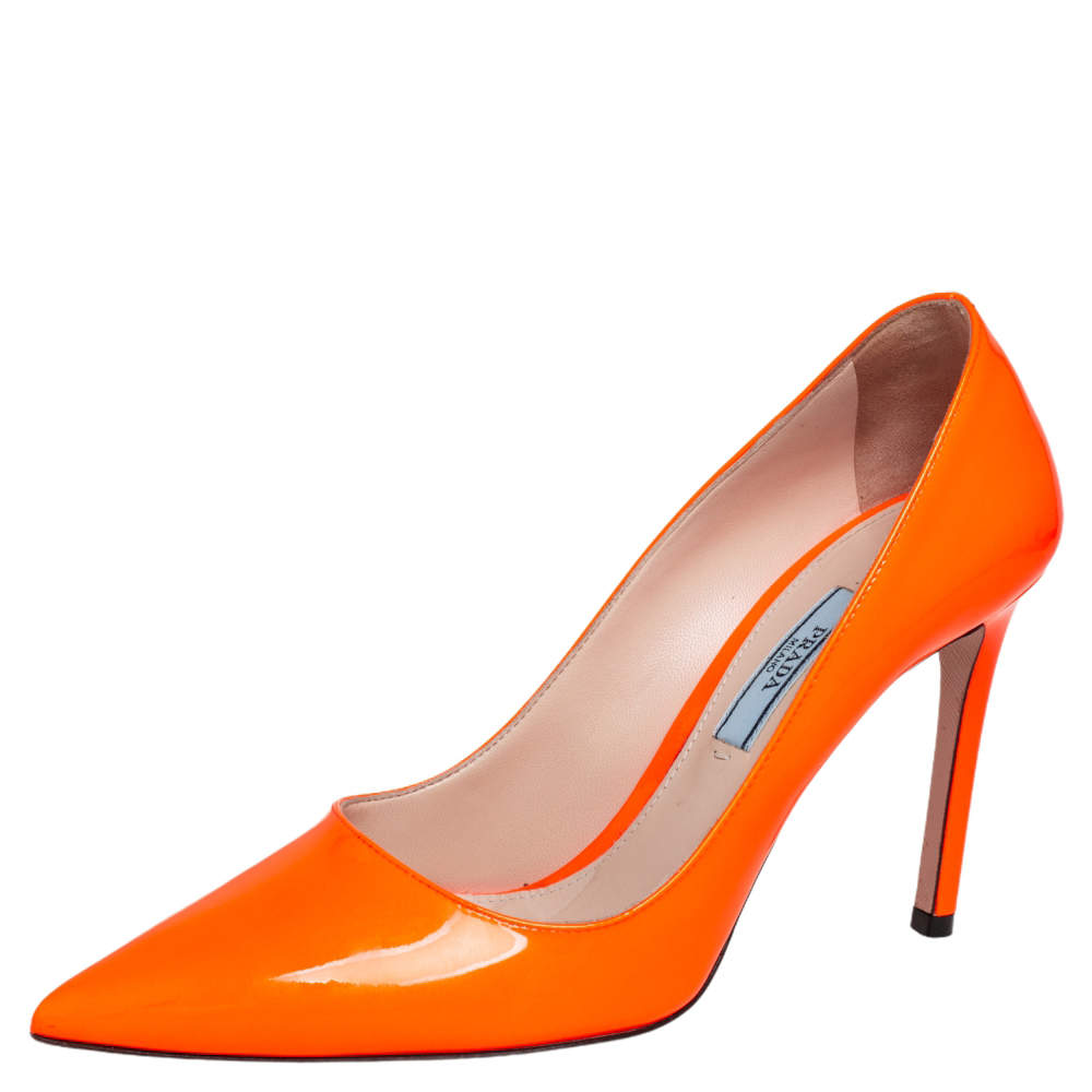 prada heels orange