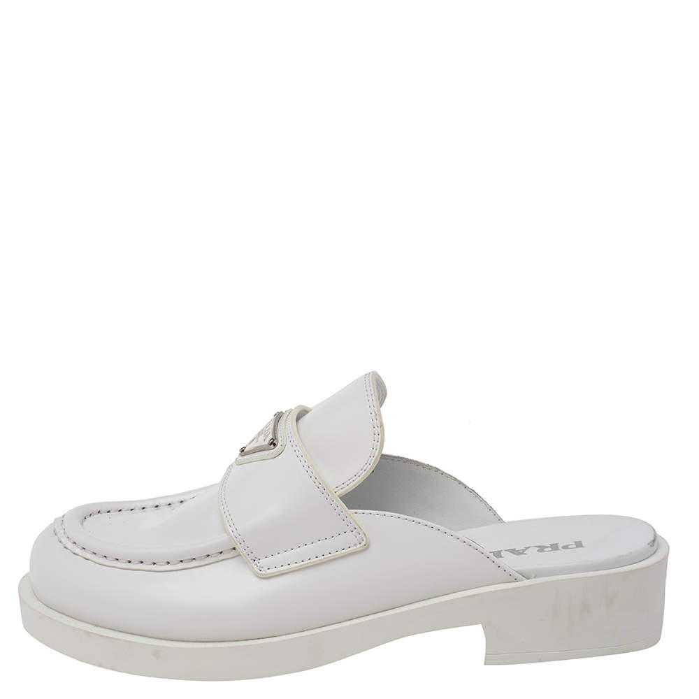 prada white mules