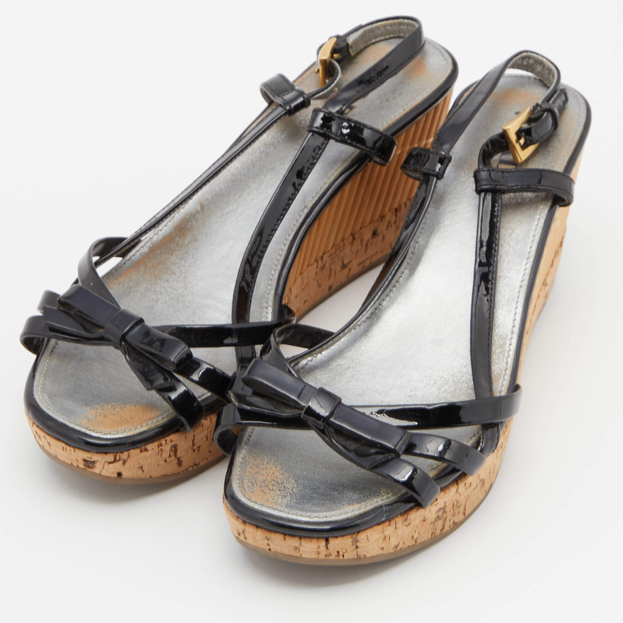 Luxury women's shoes - Prada patent platform sandals