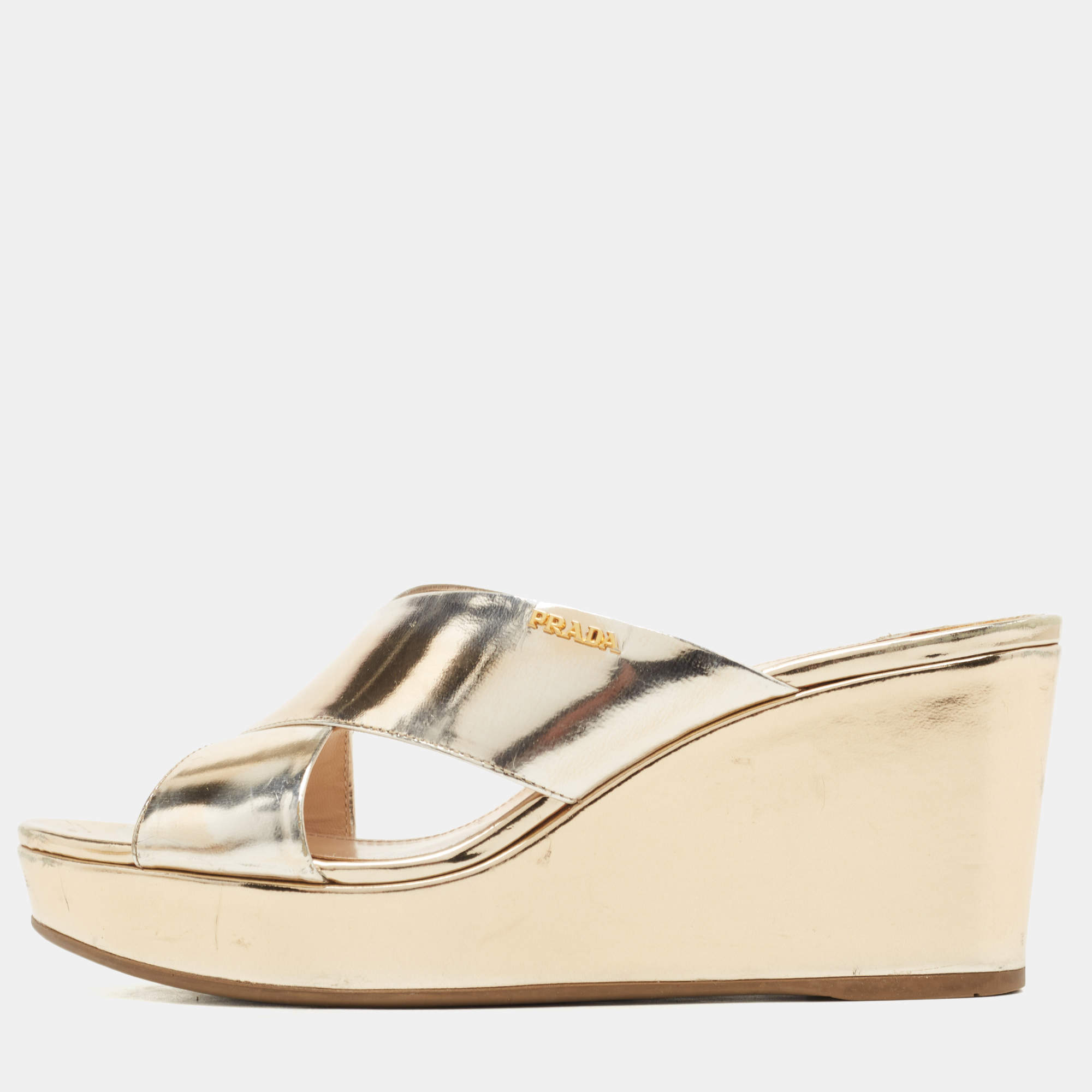 Jealous Gold, Cork-Platform Sandals | Dune London