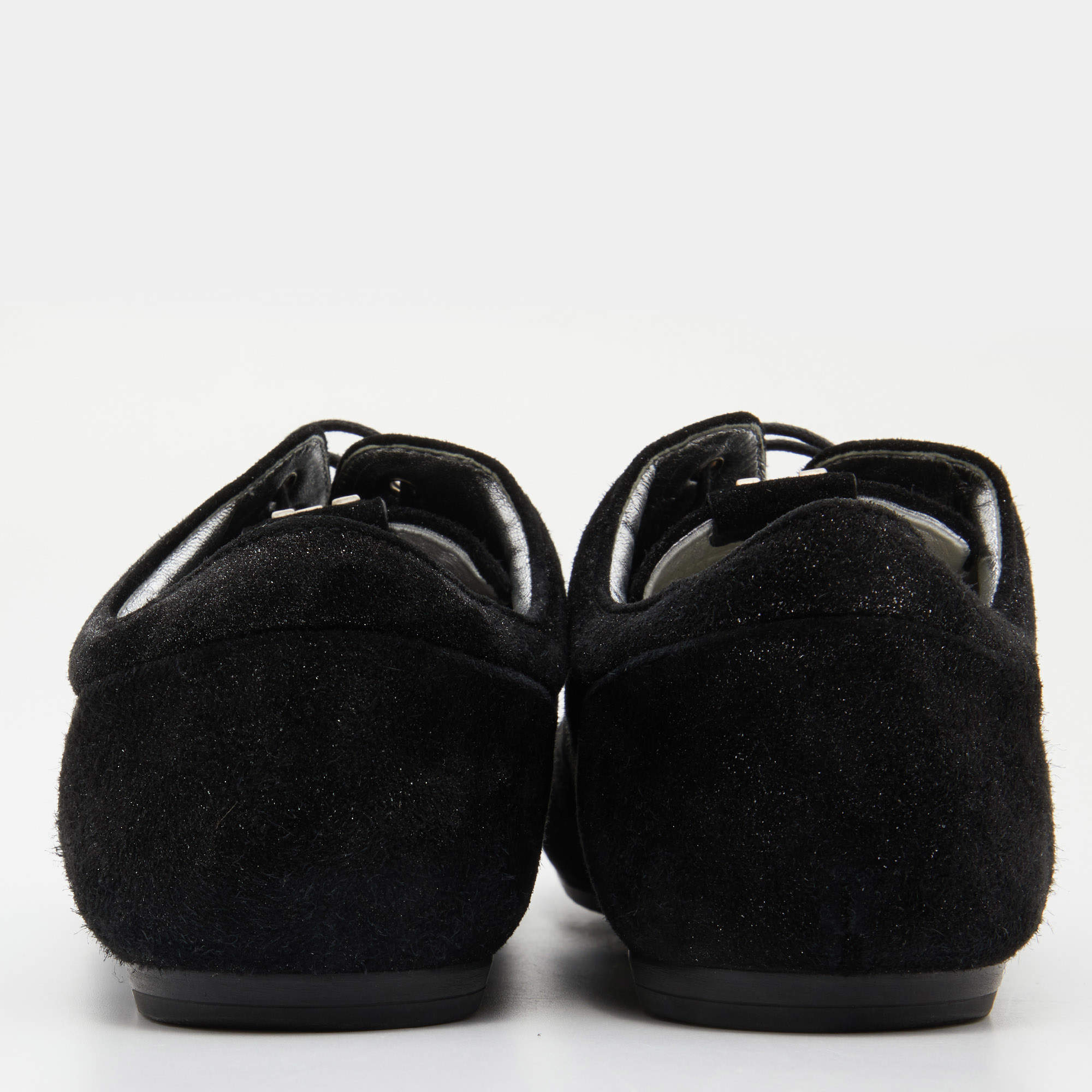 Louis Vuitton Black Glitter Suede Lace Up Oxfords Size 39 - ShopStyle  Sneakers & Athletic Shoes