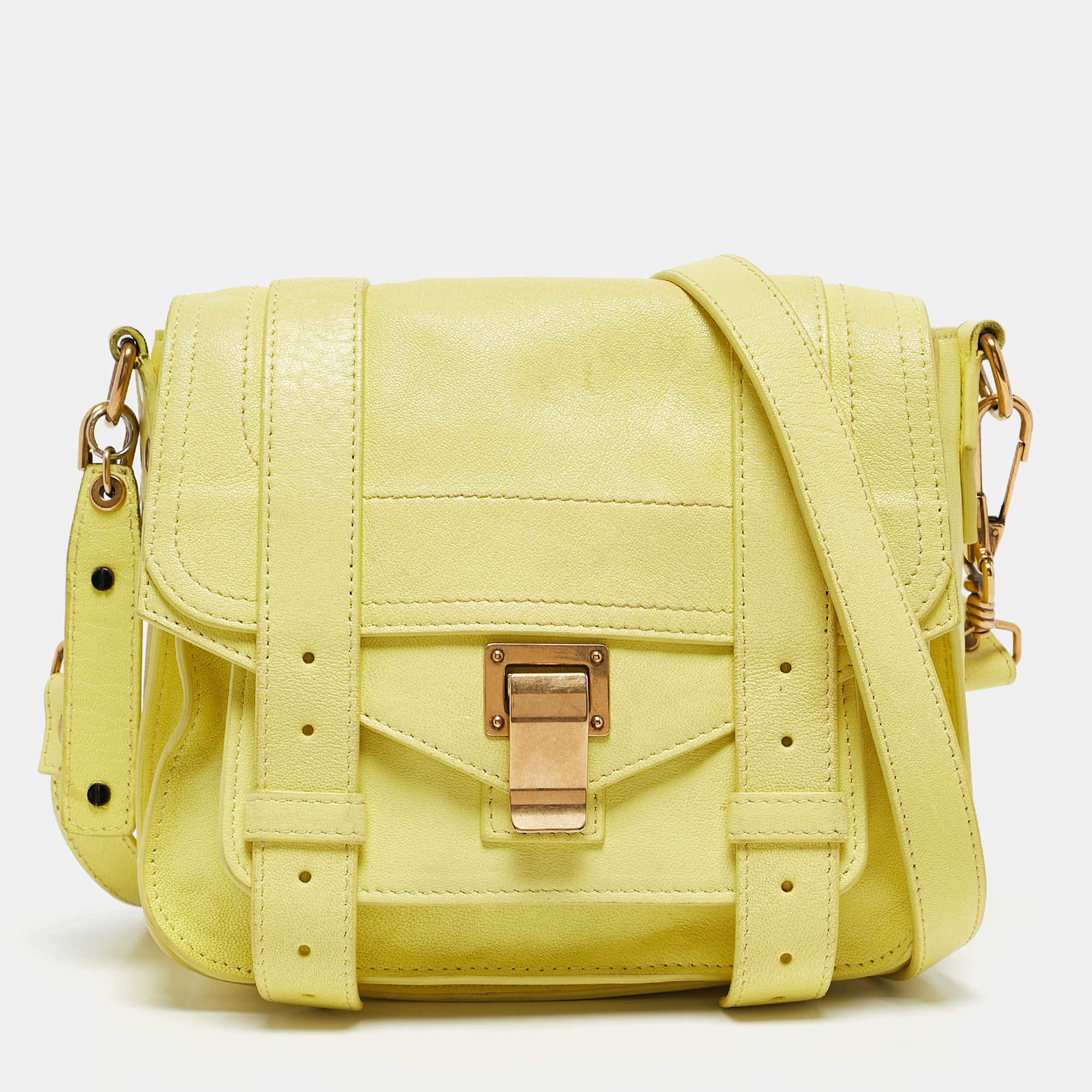 Proenza Schouler Yellow Leather Mini PS1 Crossbody Bag