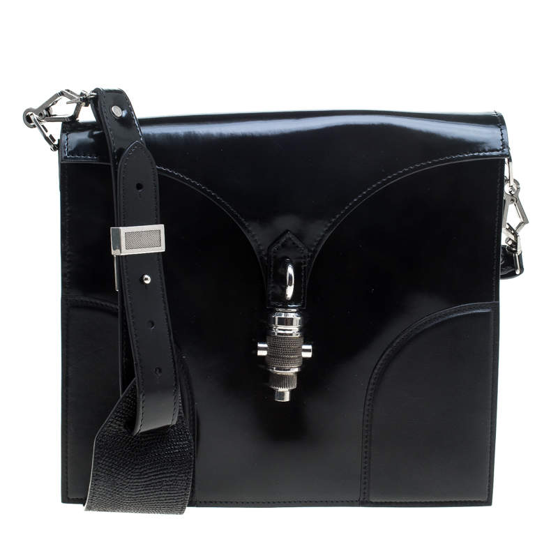 Pre Owned Proenza Schouler Black Leather Record Shoulder Bag