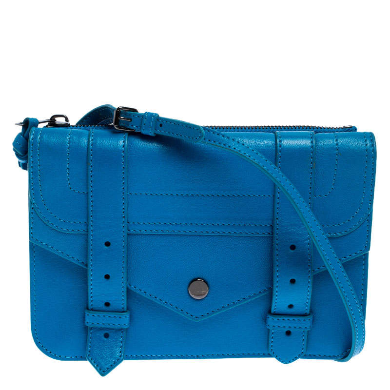 Proenza Schouler Blue Leather PS1 Crossbody Bag