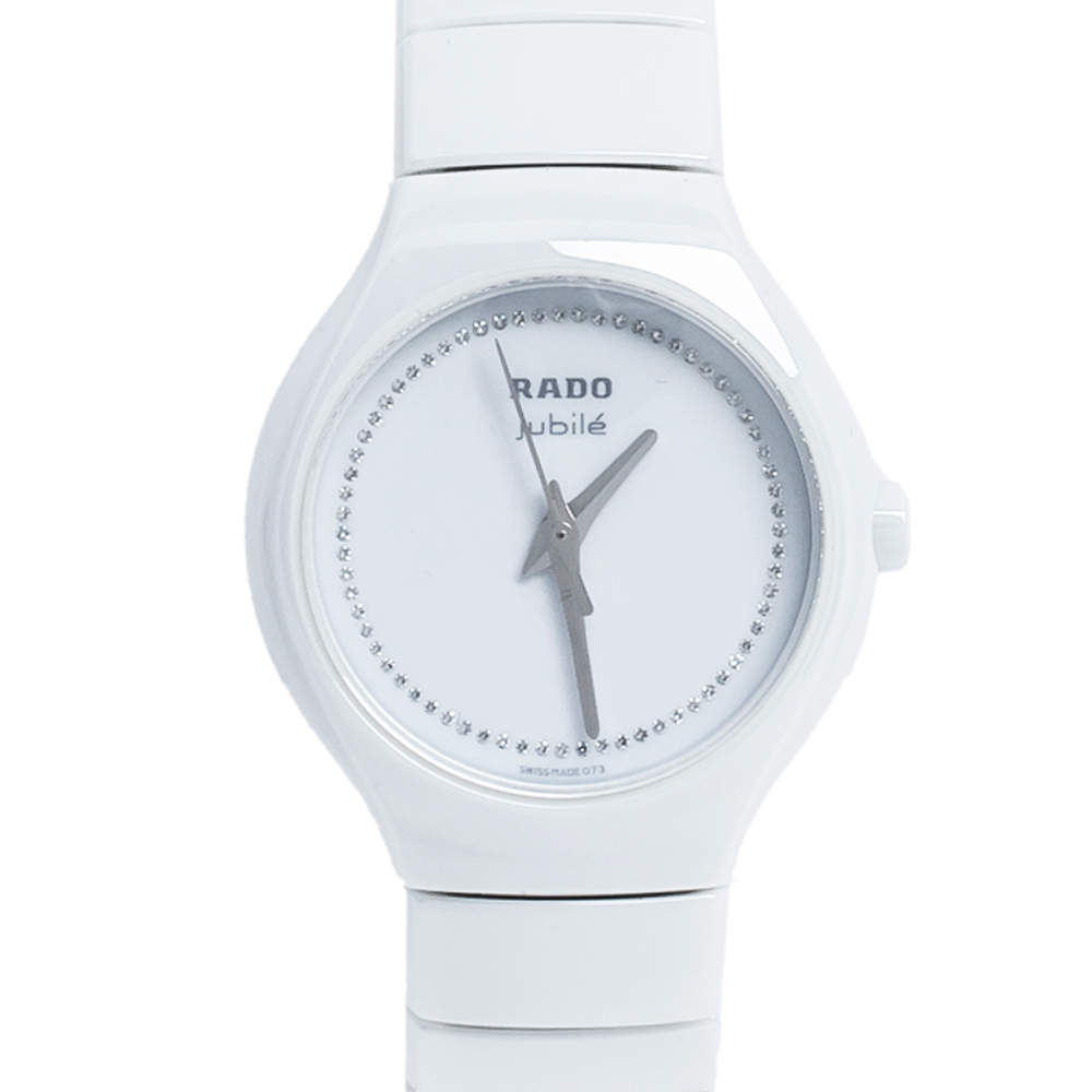rado jubile white ceramic ladies watch