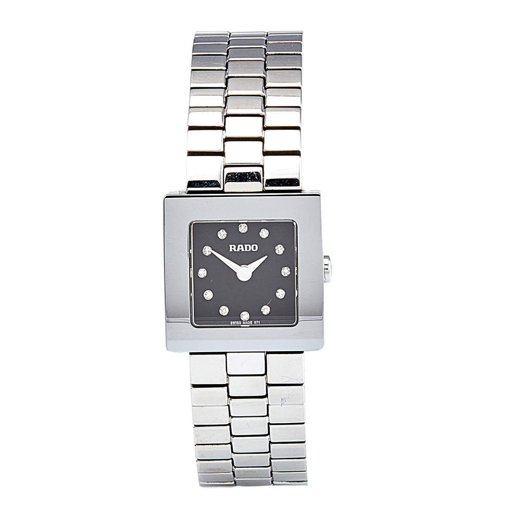 Rado Black Stainless Steel DiaStar 322.0682.3.071 Women's Wristwatch 20 ...