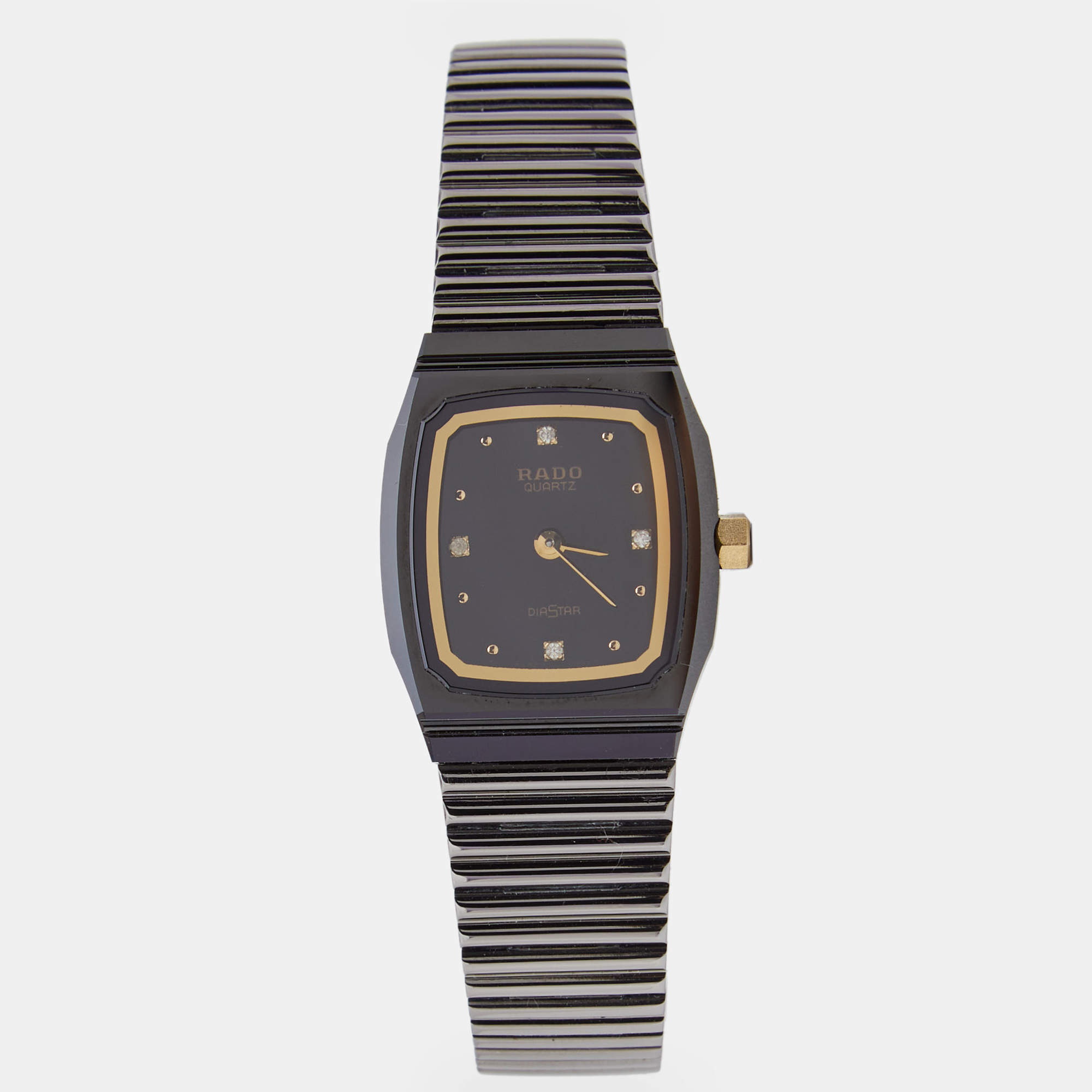 Rado Black DiaStar Tungston Stainless Steel 133.9540.3 Women's Wristwatch 20MM