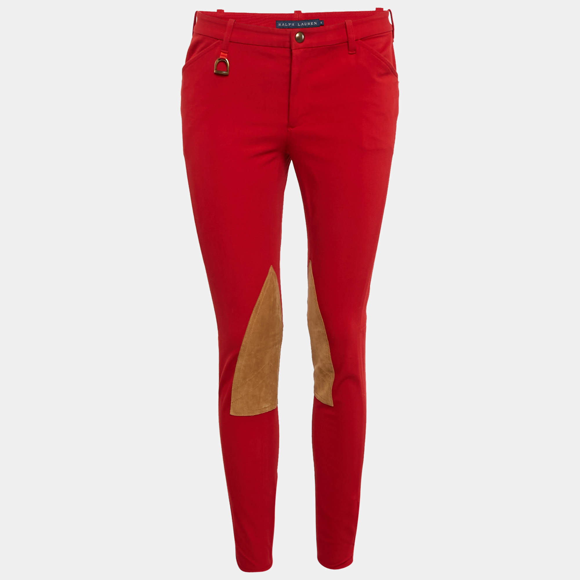 Pre Owned Ralph Lauren Red Cotton Breeches M