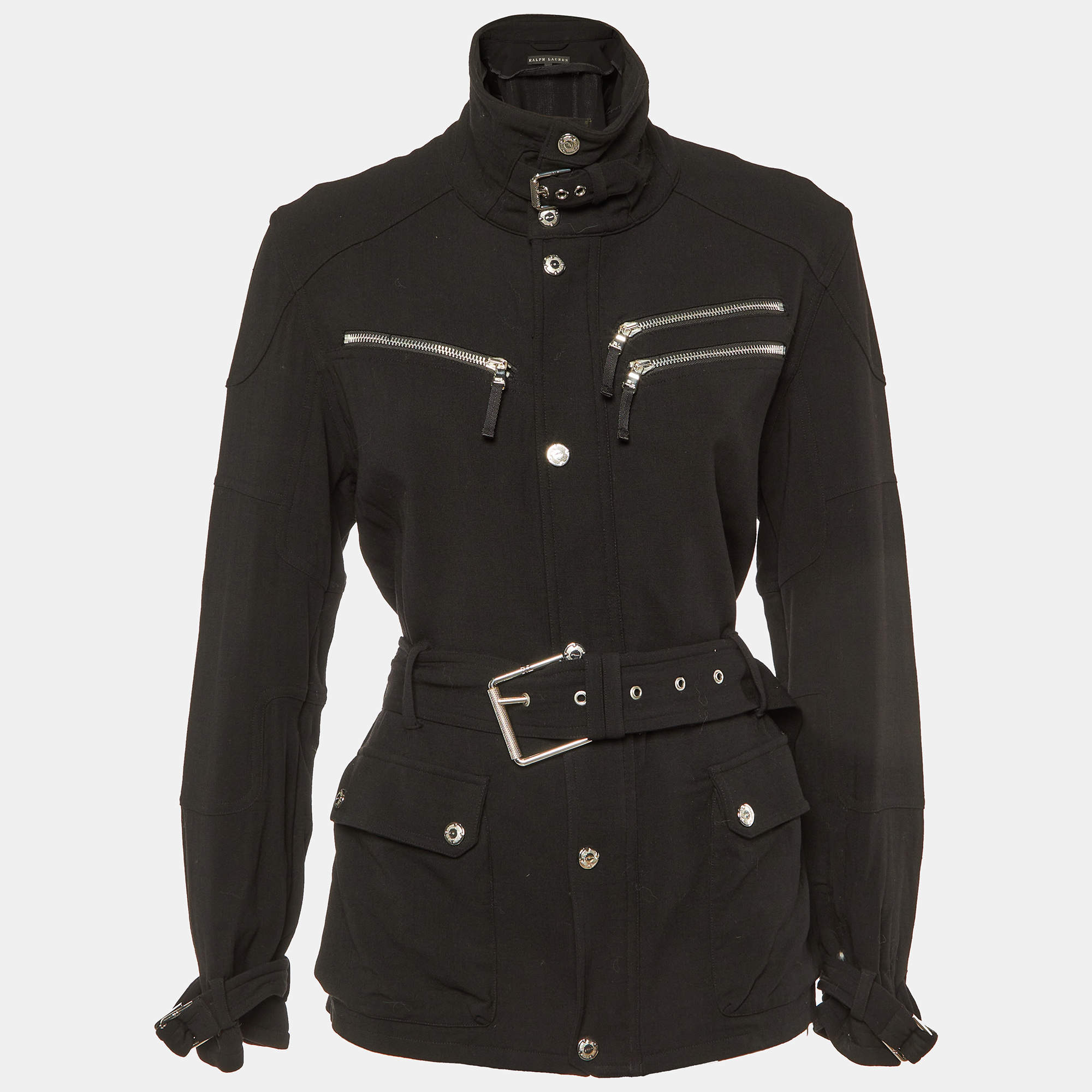 Ralph Lauren Black Wool Belted Jacket M