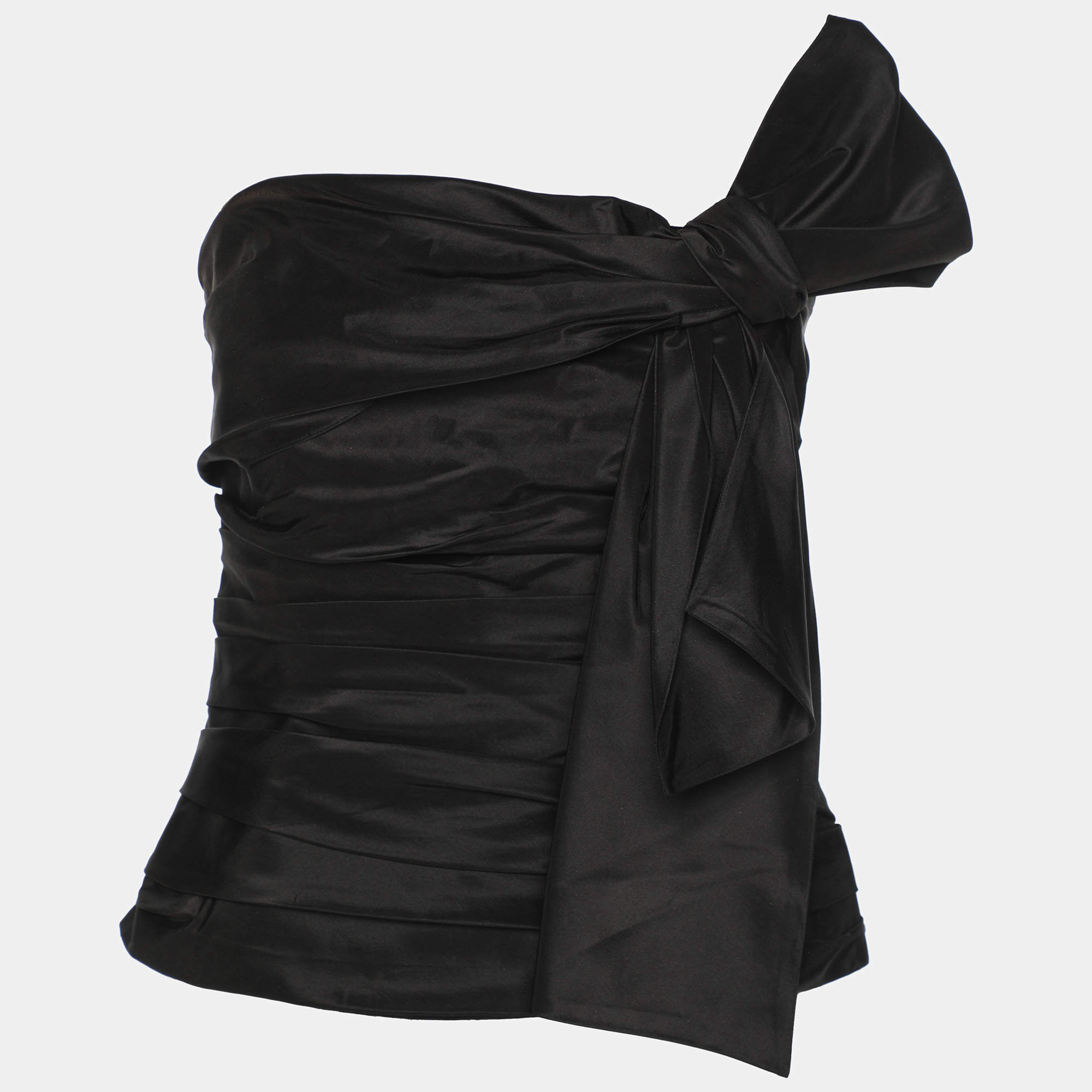 Pre Owned Ralph Lauren Black Silk Top S