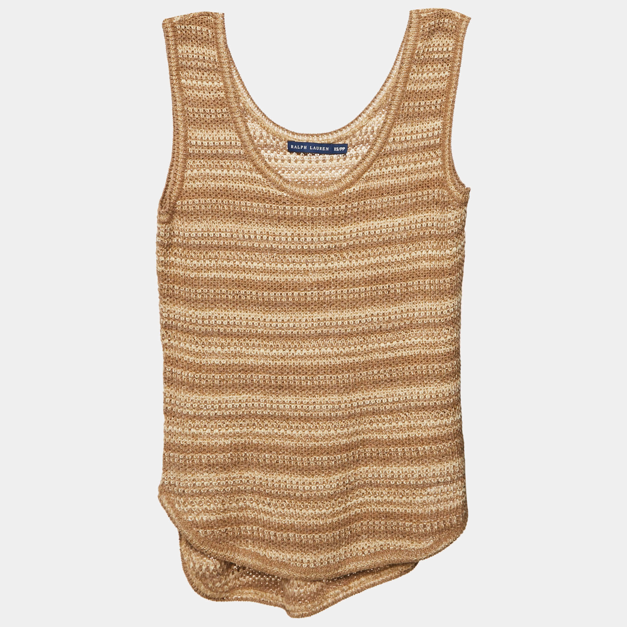 Ralph Lauren Brown Crochet Tank Top XS