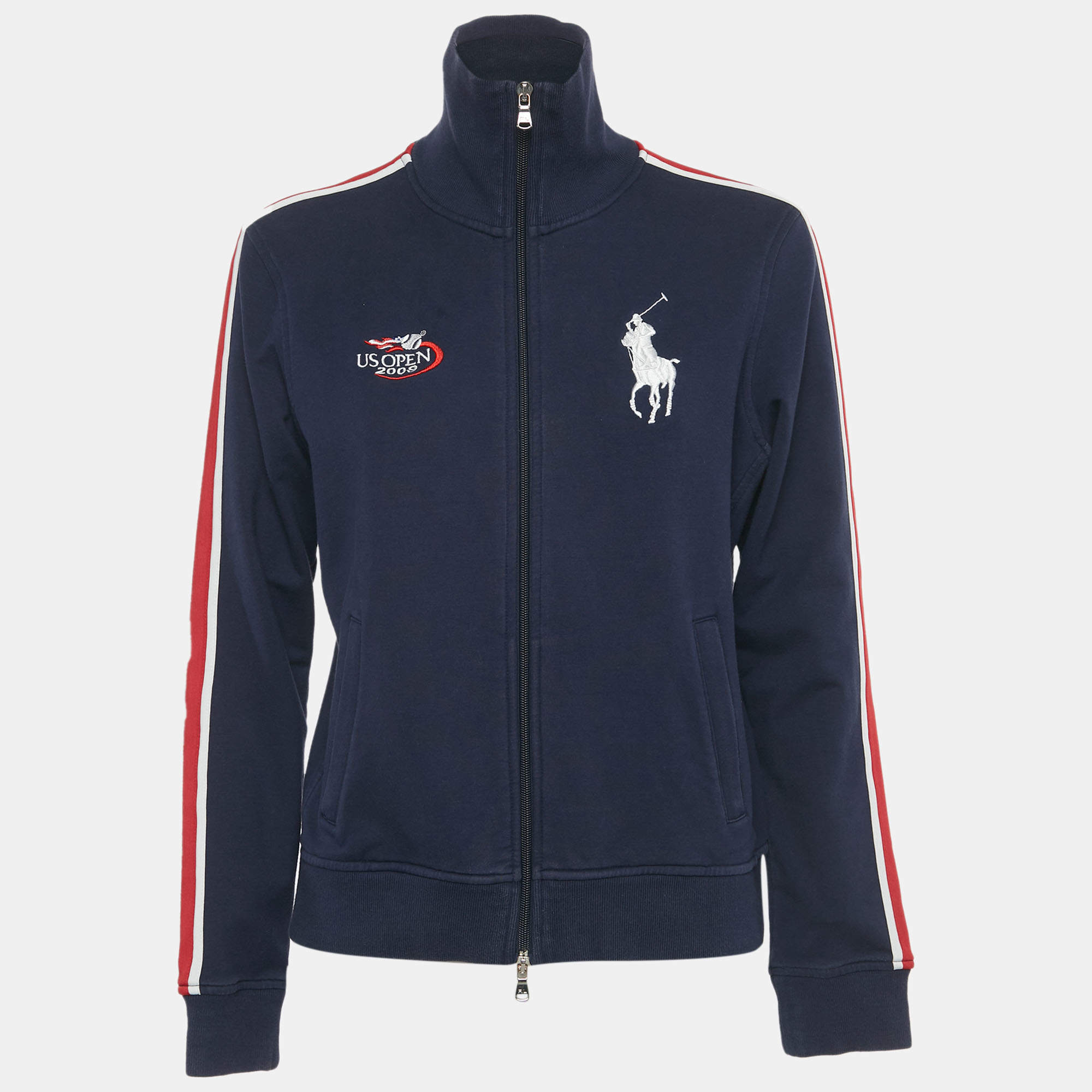 Pre Owned Ralph Lauren Navy Blue Cotton US Open Ballsperson Jacket L