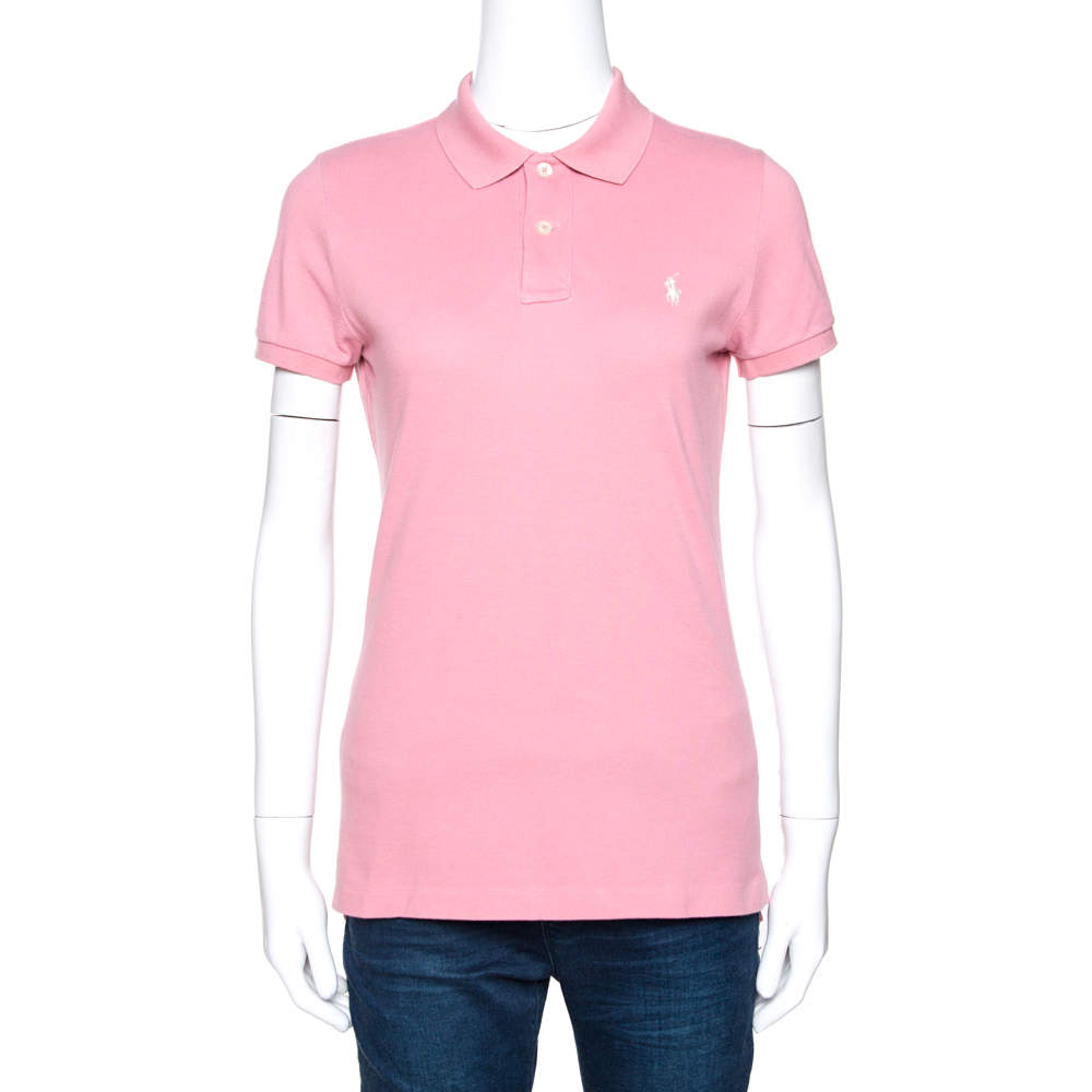 dusty pink polo shirt