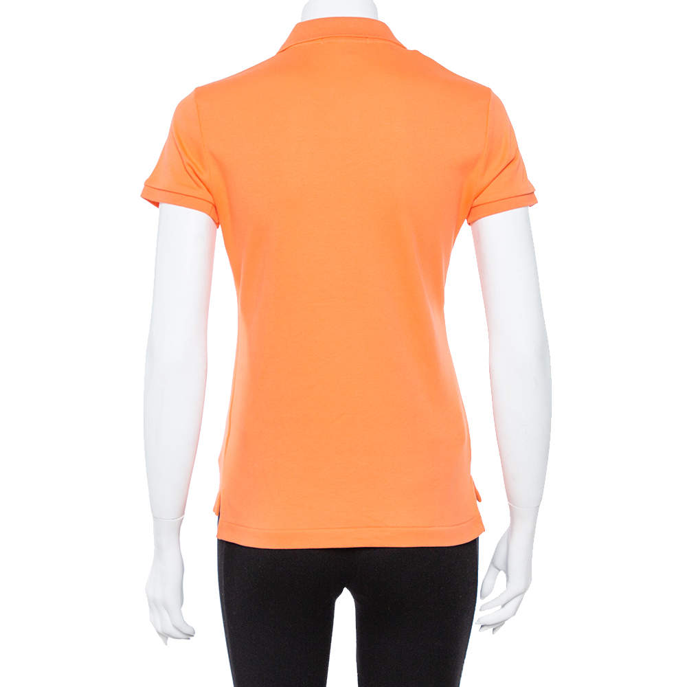 Ralph Lauren Orange Cotton Jersey Polo T-Shirt M Ralph Lauren | TLC