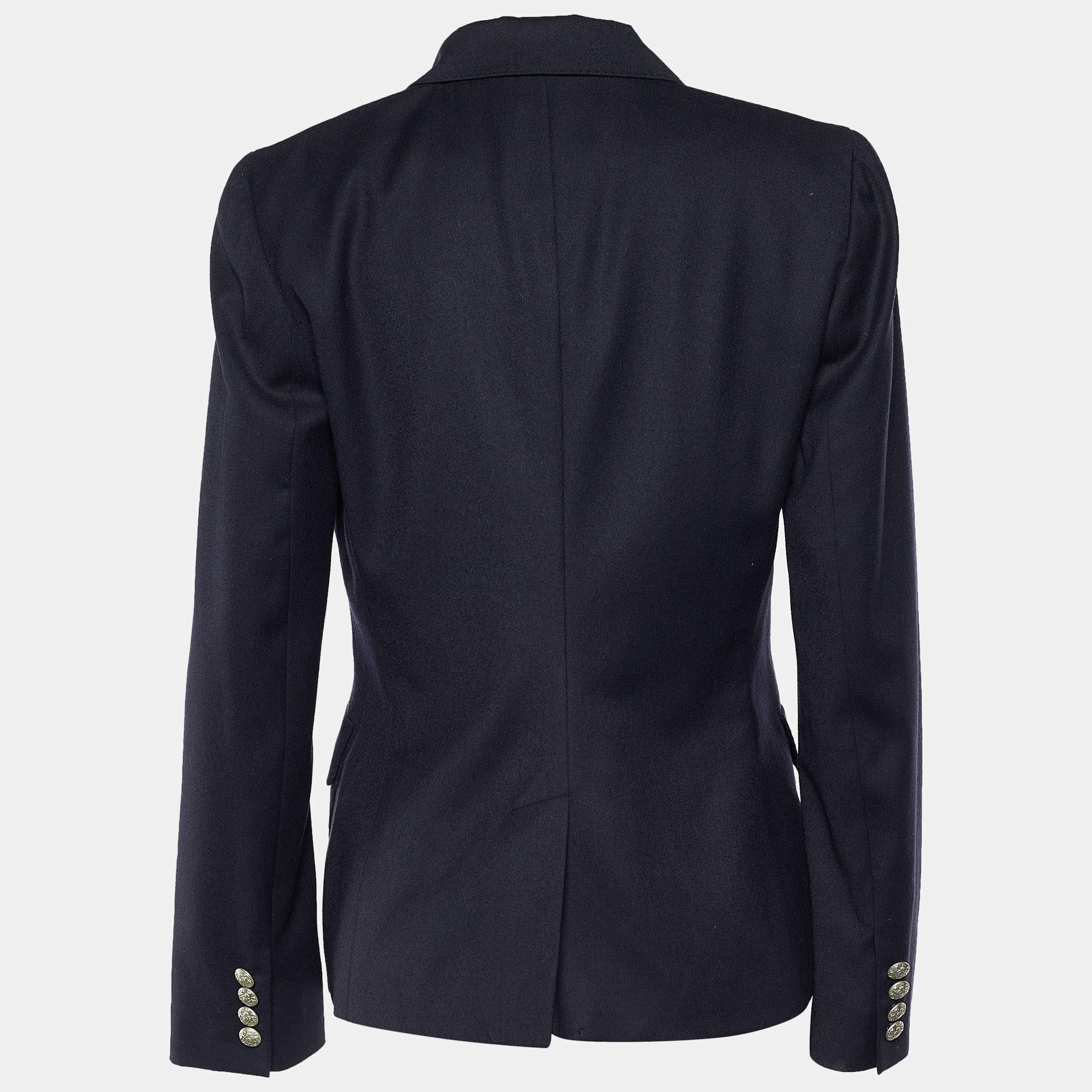 Ralph Lauren Navy Blue Wool Rowing Club Embroidered Blazer M Ralph