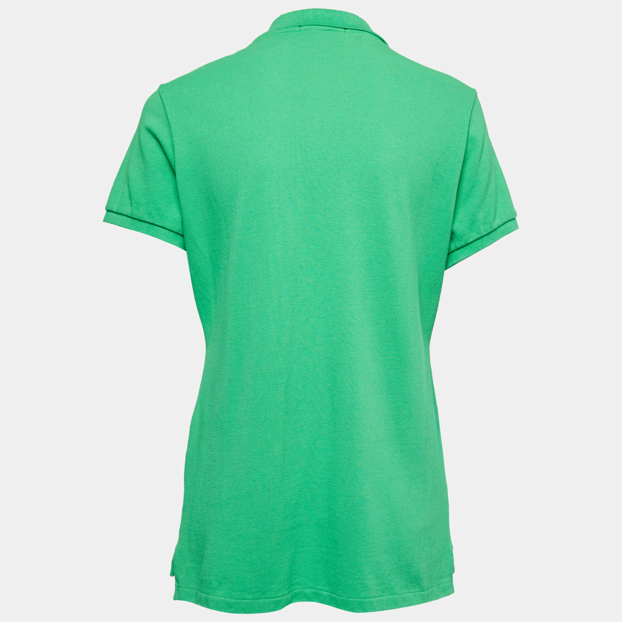 Ralph Lauren Green Cotton Crystal Logo Embellished Polo T-Shirt XL Ralph  Lauren