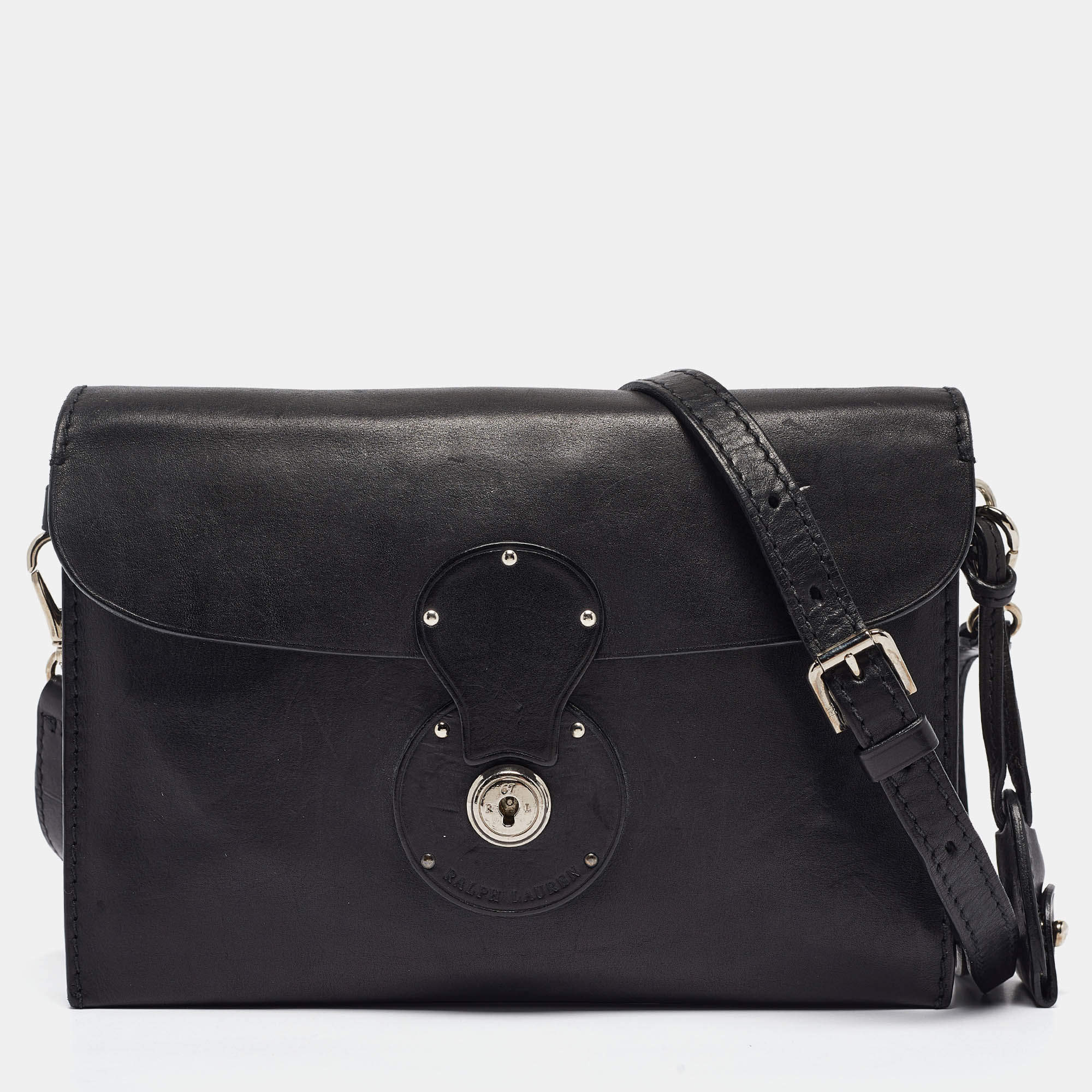 Ralph Lauren Black Leather Ricky Clutch Bag