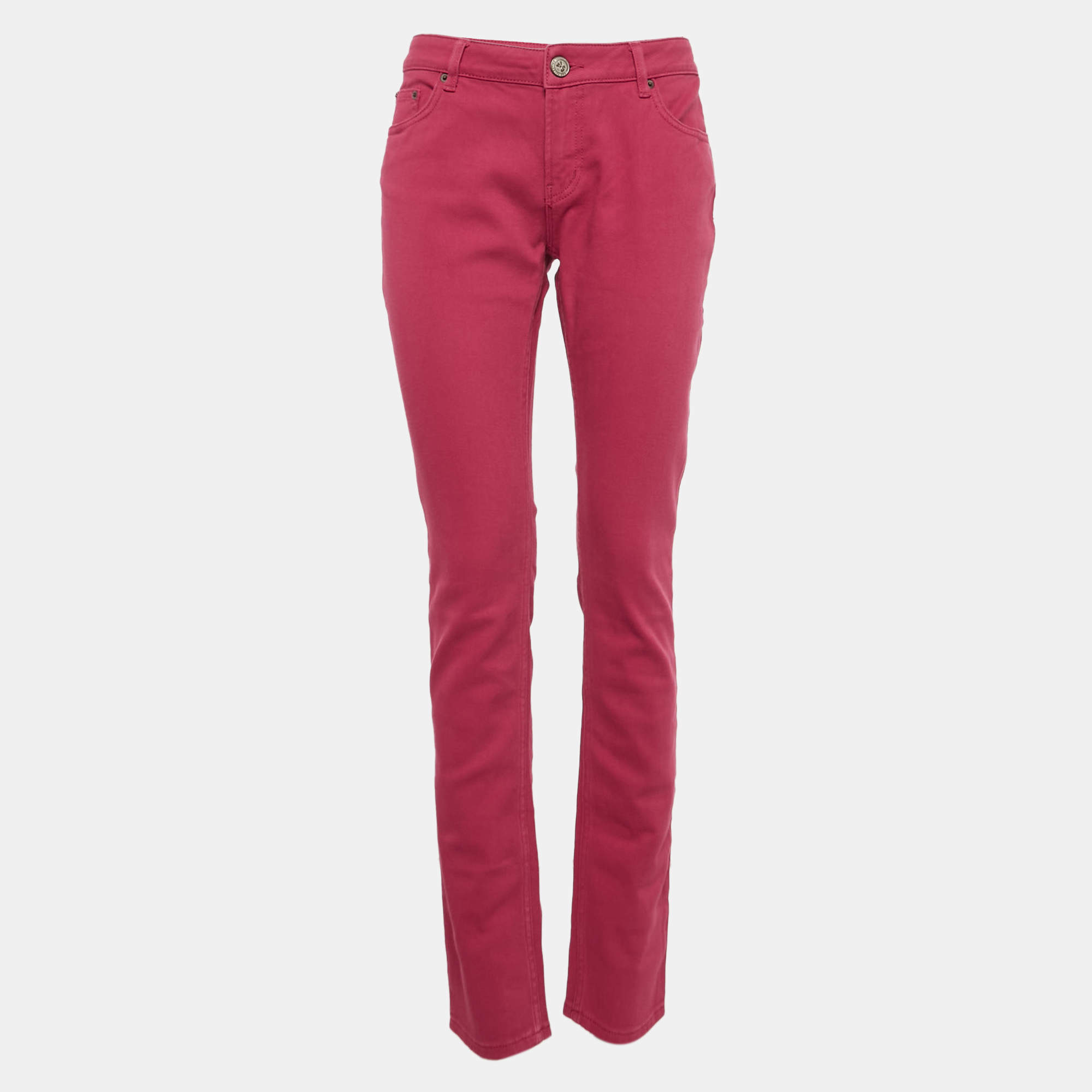 Pre Owned RED Valentino Pink Denim Bow Detail Jeans L Waist 32"