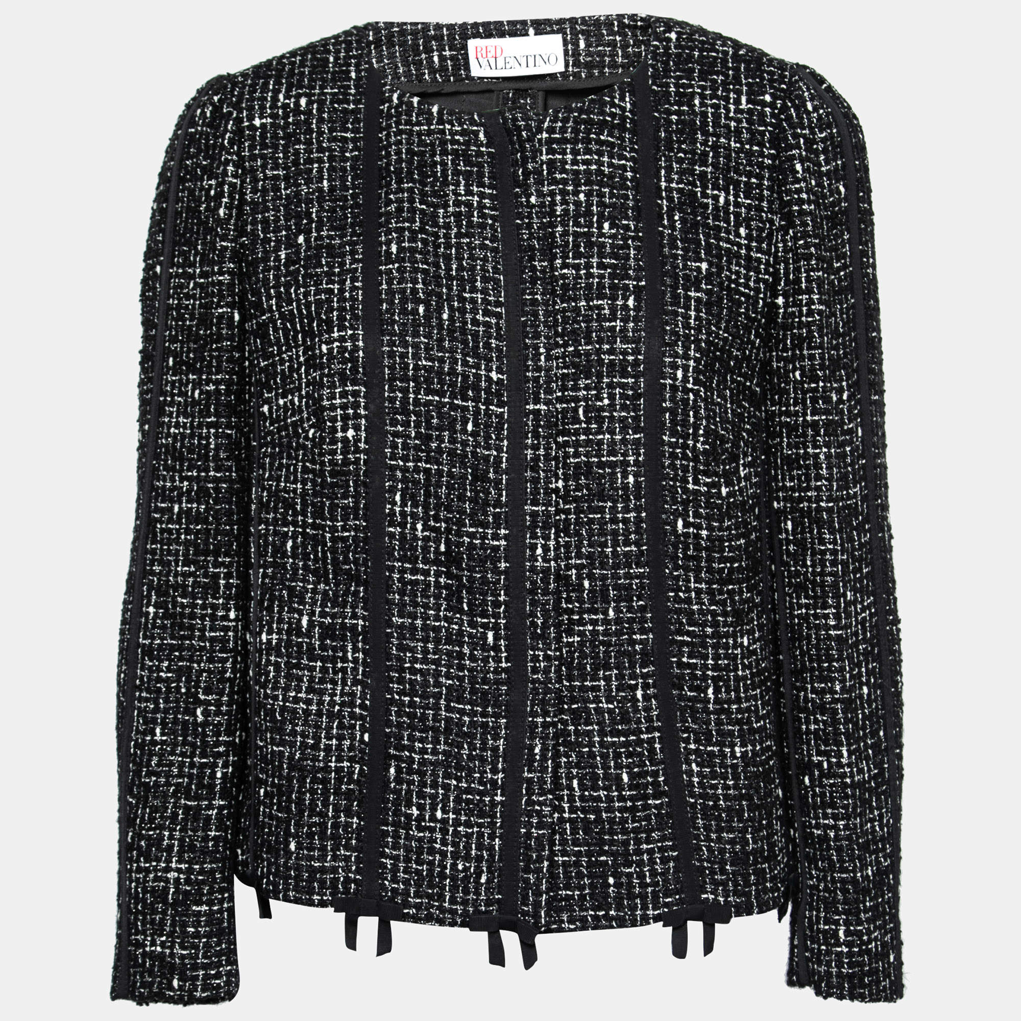 RED Valentino Black Tweed Jacket L