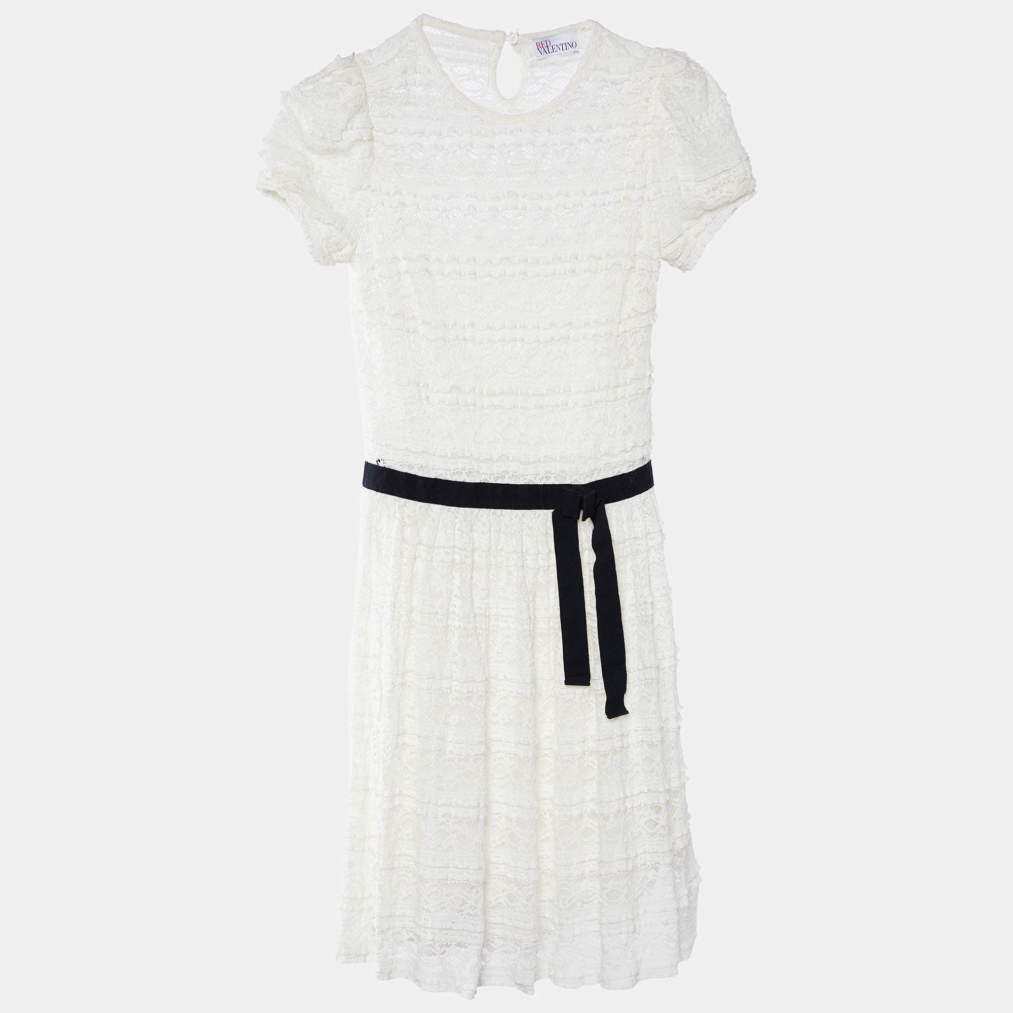 RED Valentino White Lace Bow Detail Dress RED Valentino | TLC