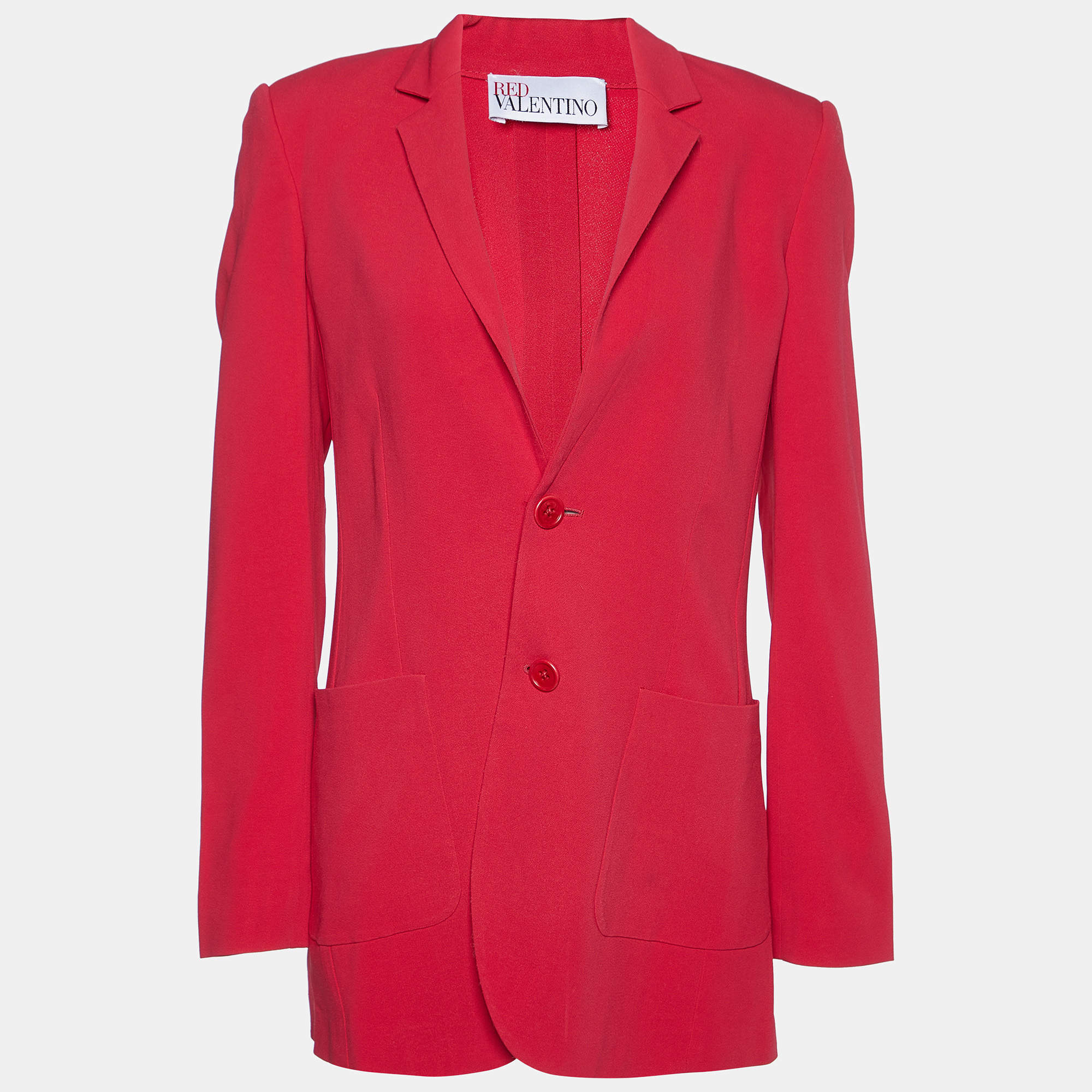 RED Valentino Pink Crepe Tailored Blazer M