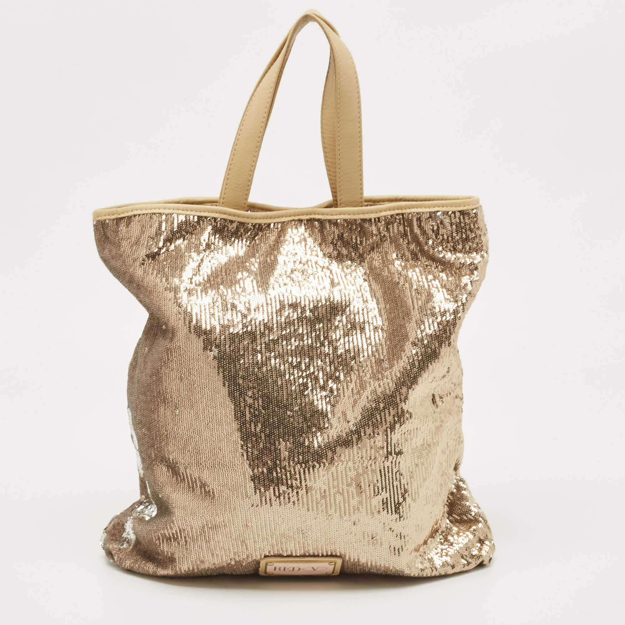 Red Valentino Gold Sequin Ruffle Tote – Ladybag International