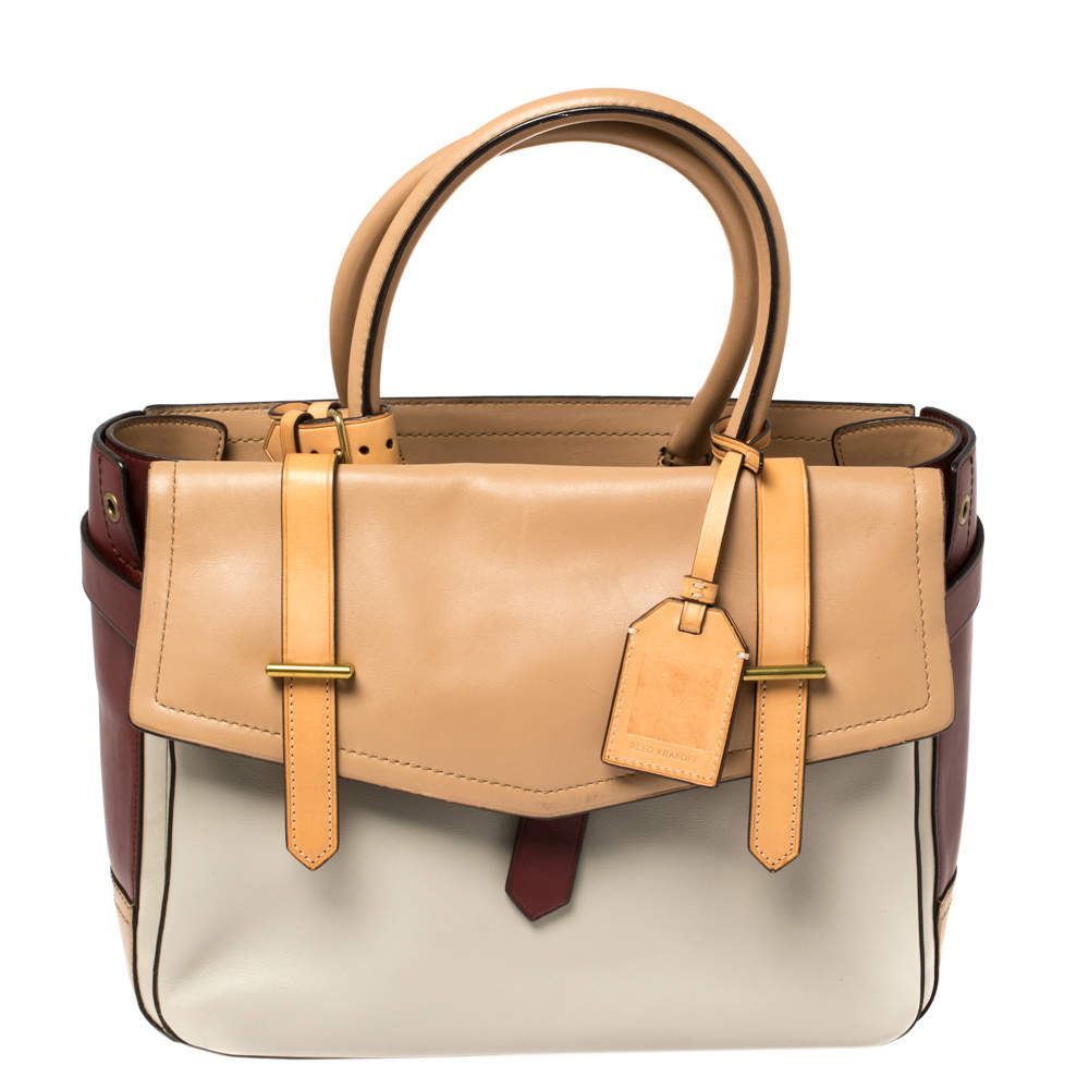 Pre Owned Reed Krakoff Multicolor Leather Gator Boxer II Tote