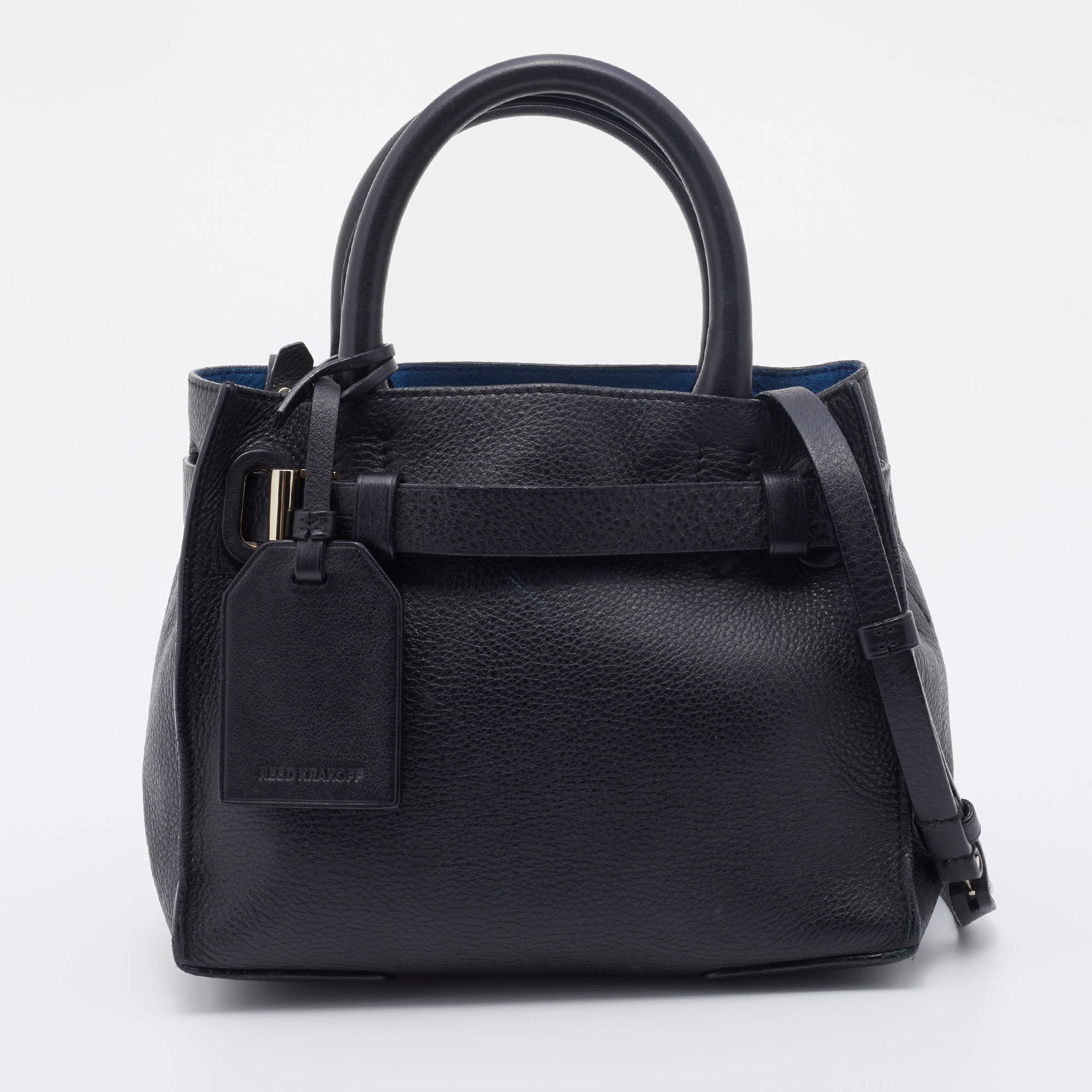 Pre Owned Reed Krakoff Black Leather Boxer Tote