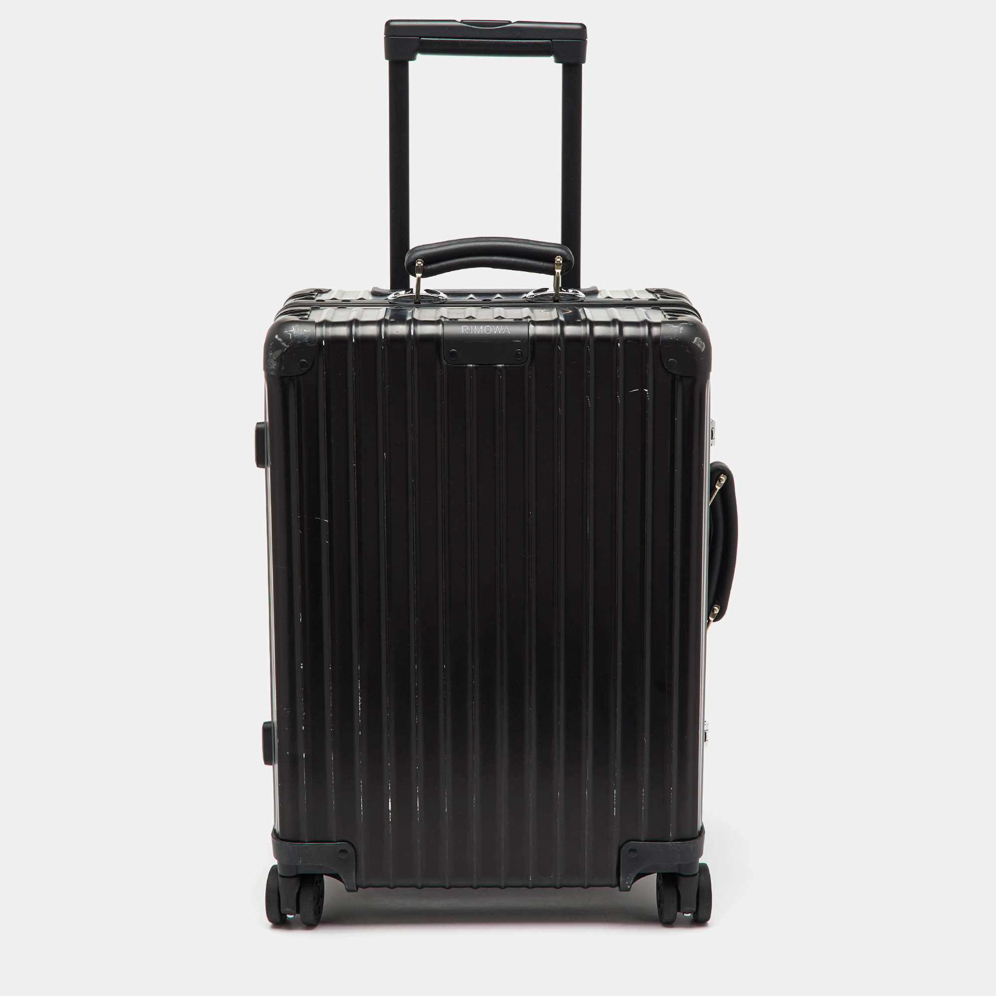 Pre Owned Rimowa Black Polycarbonate Essential Cabin S Luggage 45