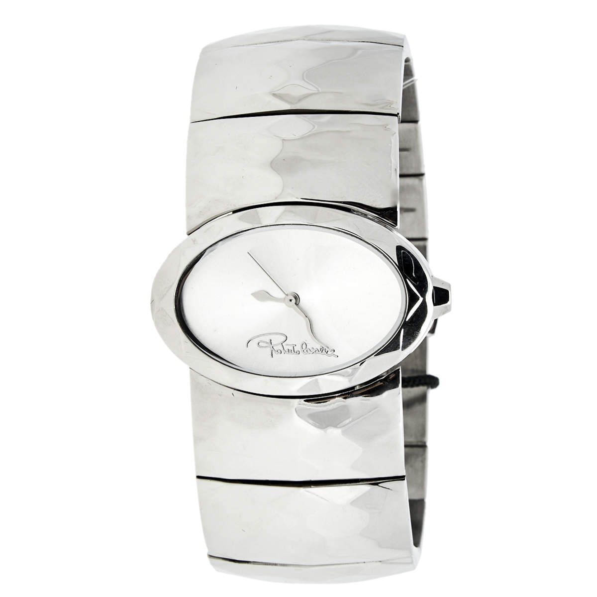 Pre Owned Roberto Cavalli Silver Stainless Steel Multiface R7253133515 Women's Wristwatch 36 mm
