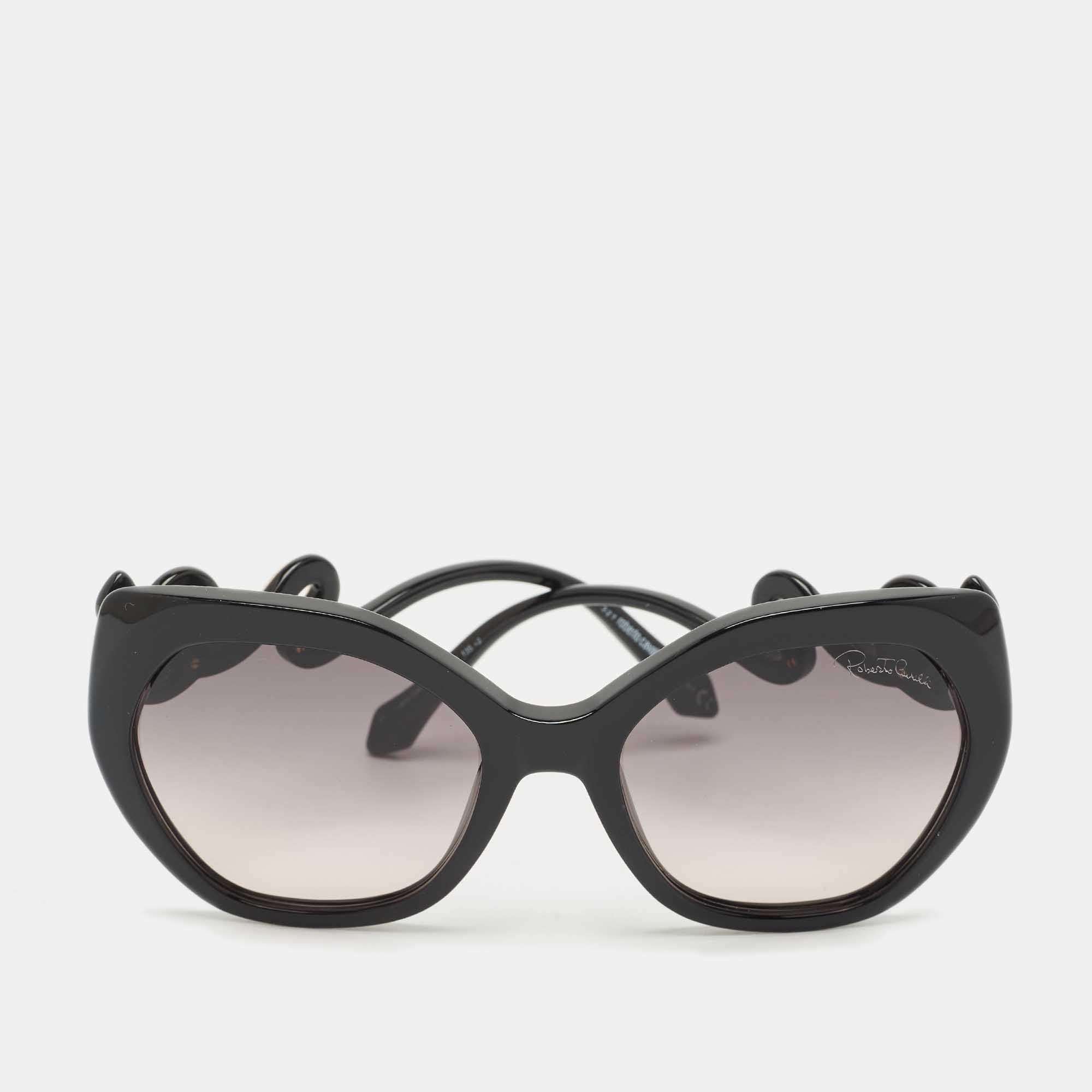 Pre Owned Roberto Cavalli Black Gradient Chianciano Oversized Sunglasses