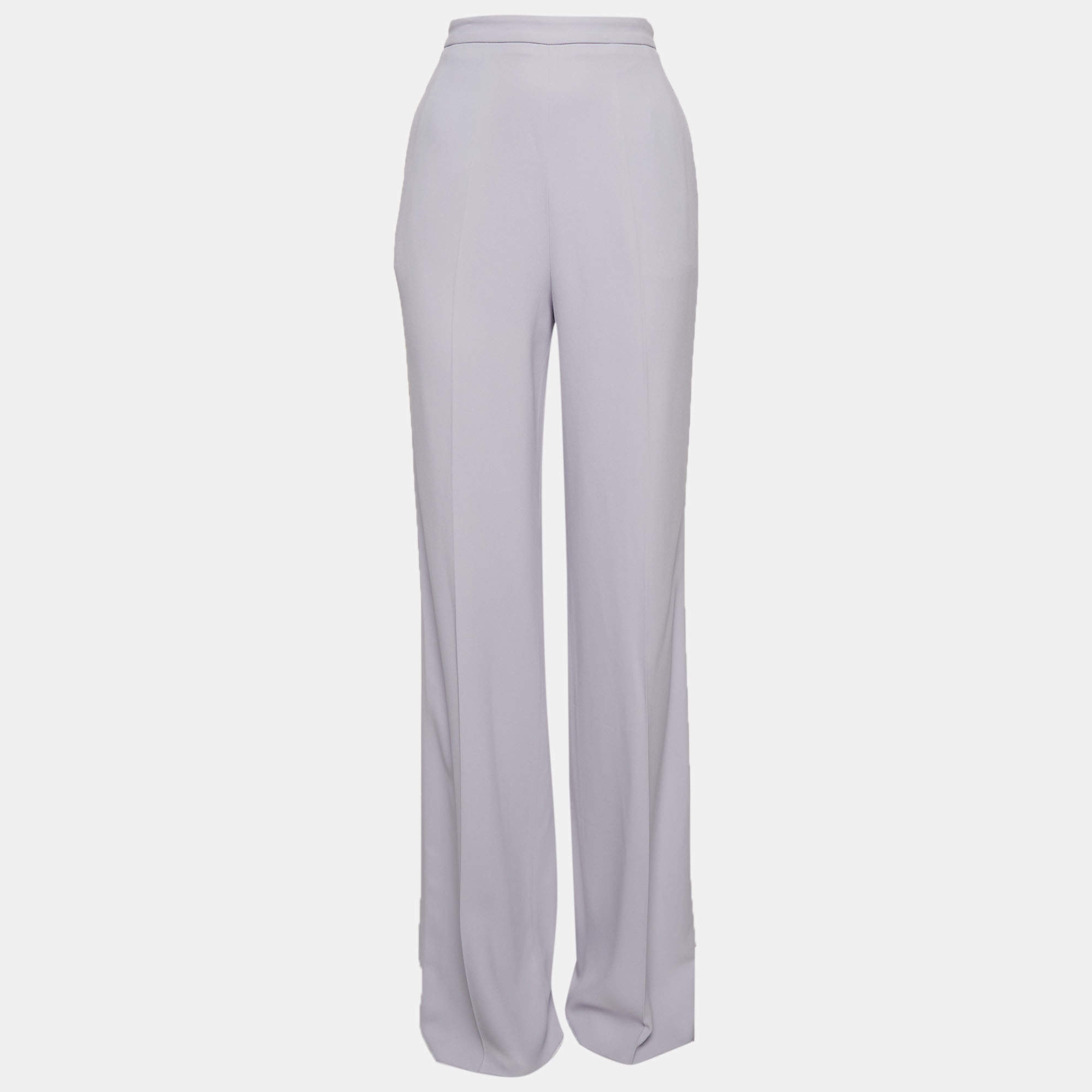مملوكة مسبقًا Roberto Cavalli Purple Crepe Wide-Leg Trousers M
