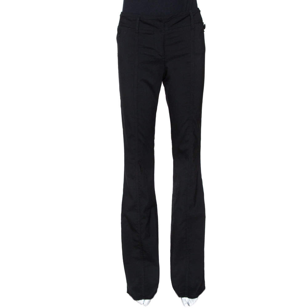 white tailored flared trousers