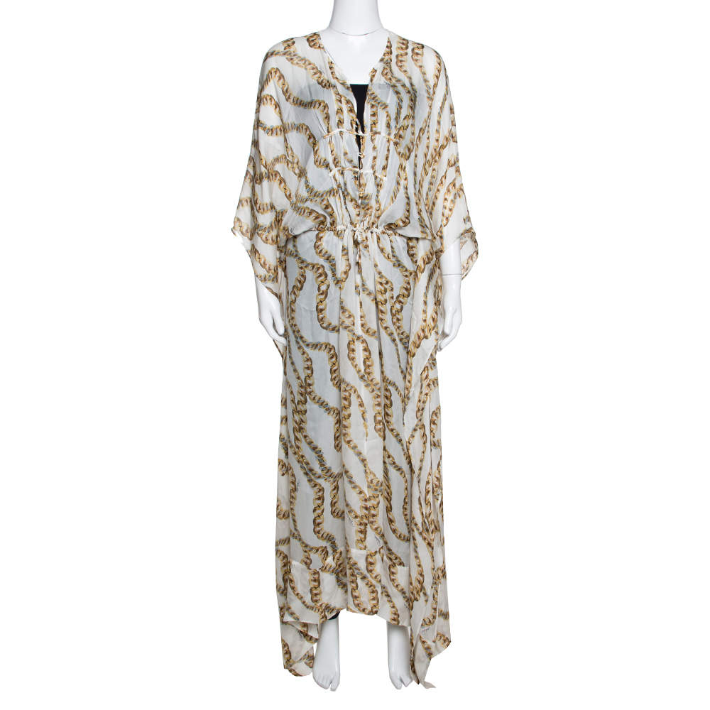 ワンピース ROBERTO CAVALLI MARBLE PRINT SILK LONG DRESS Marble print long Dress in Black/White for Women | Roberto