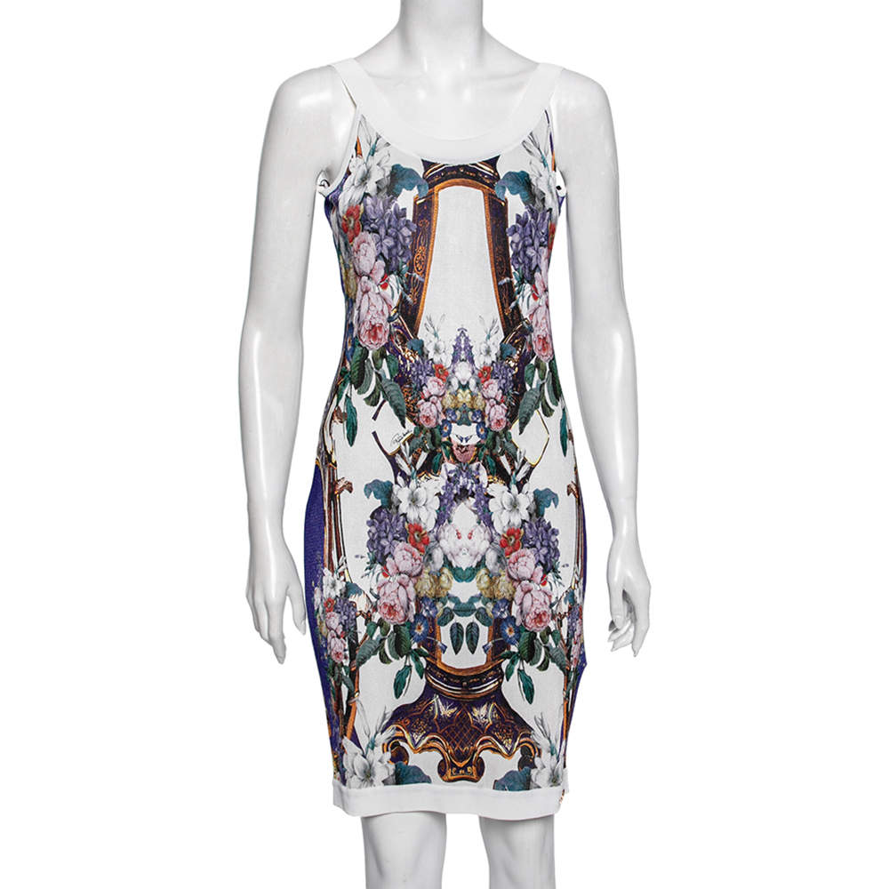 مملوكة مسبقًا Roberto Cavalli Multicolor Printed Jersey Sleeveless Dress M 