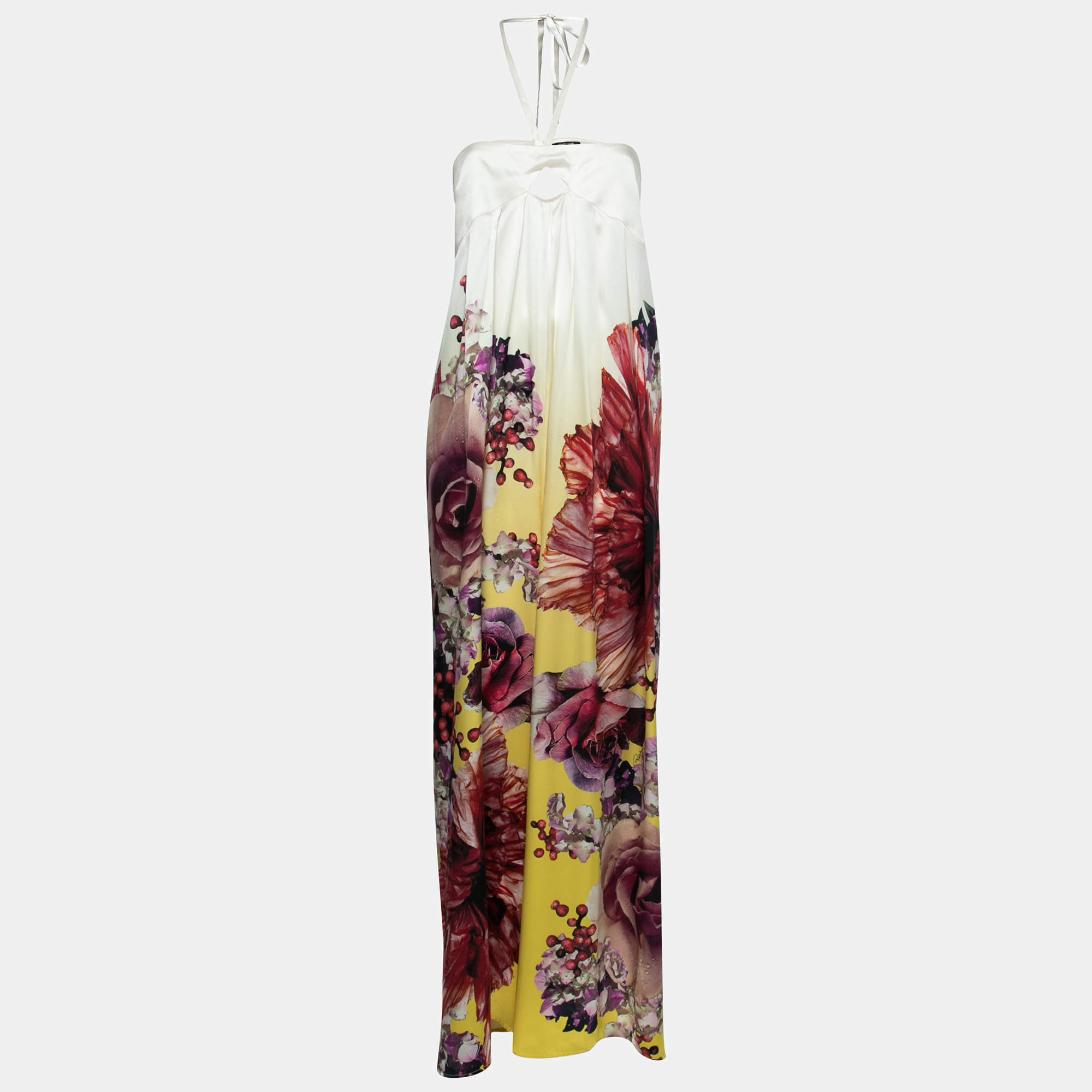 Pre Owned Roberto Cavalli Multicolor Floral Printed Jumpsuit M